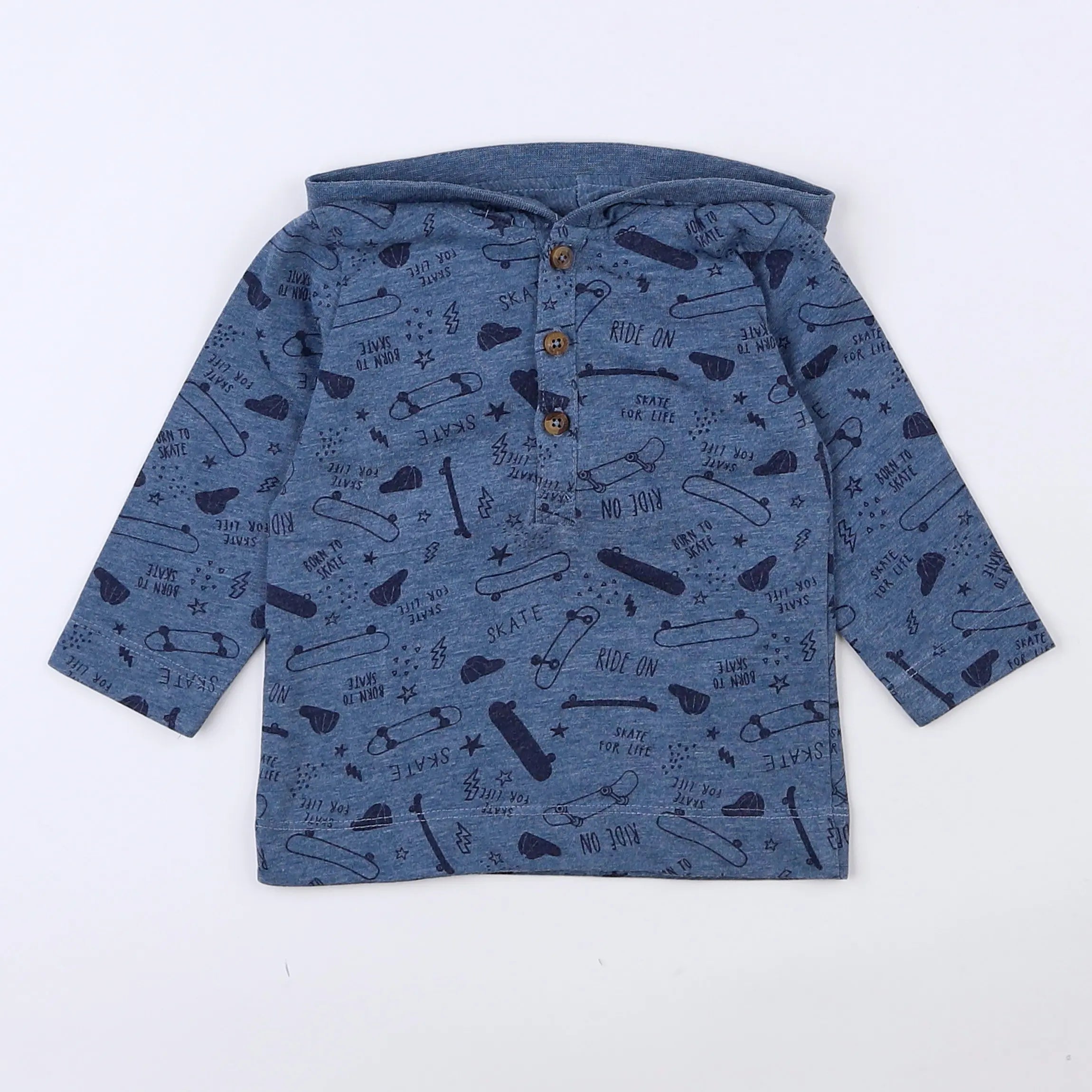 Vertbaudet - tee-shirt bleu - 9 mois