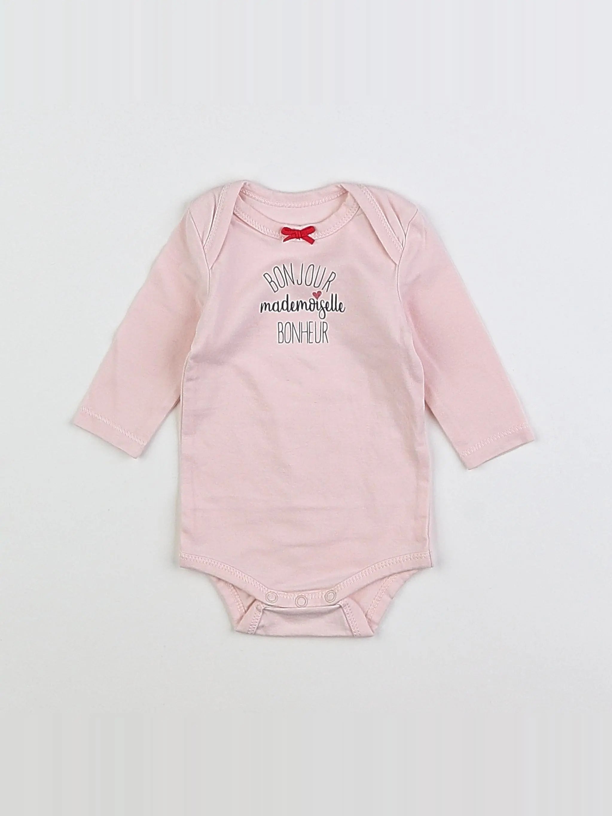Tape à l'oeil - body rose - 1 mois