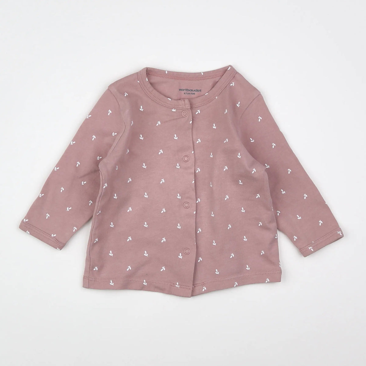 Vertbaudet - pyjama coton rose - 6 mois