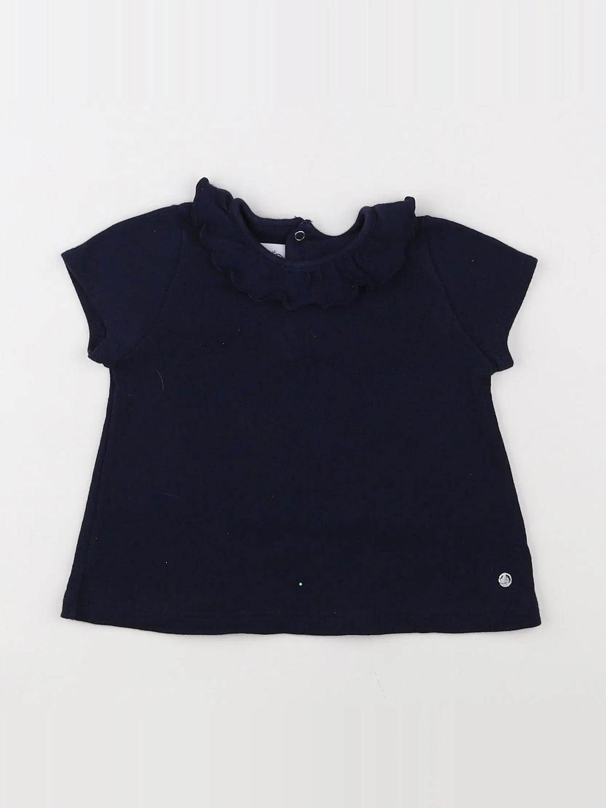 Petit Bateau - tee-shirt bleu - 12 mois