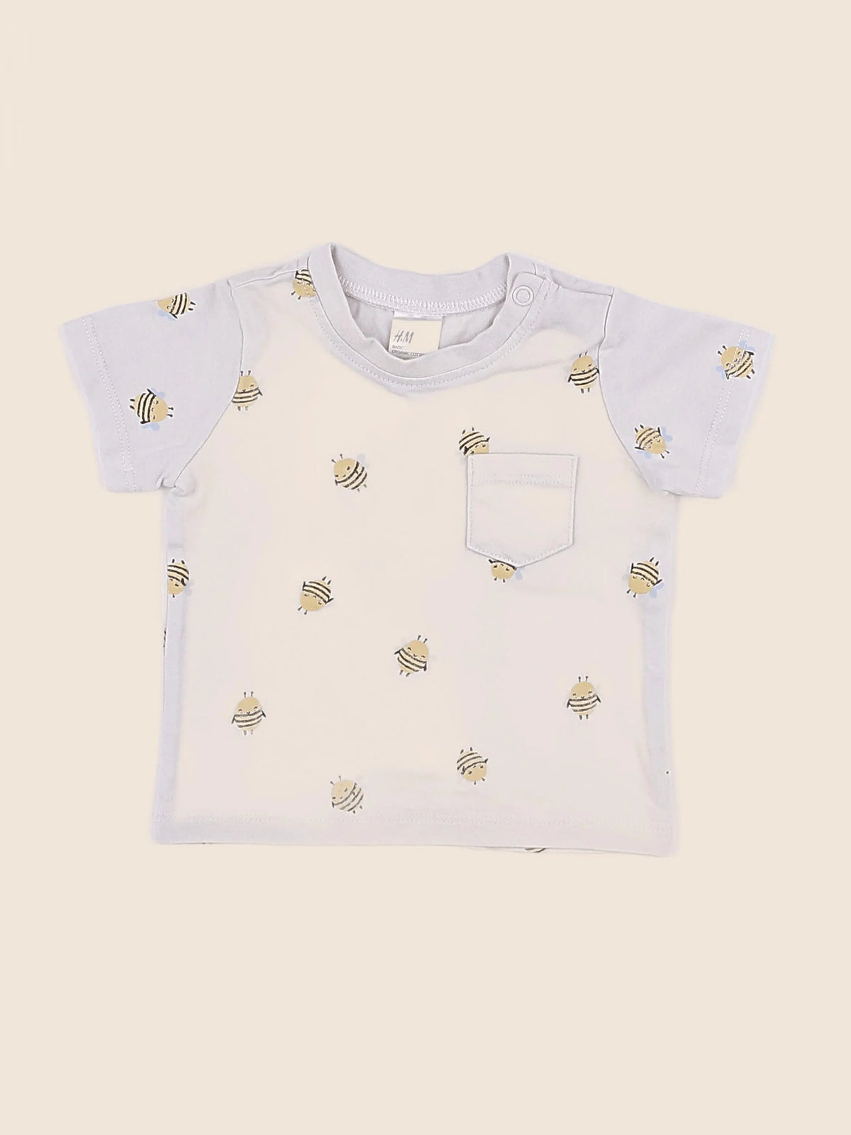 H&M - tee-shirt beige - 3 mois