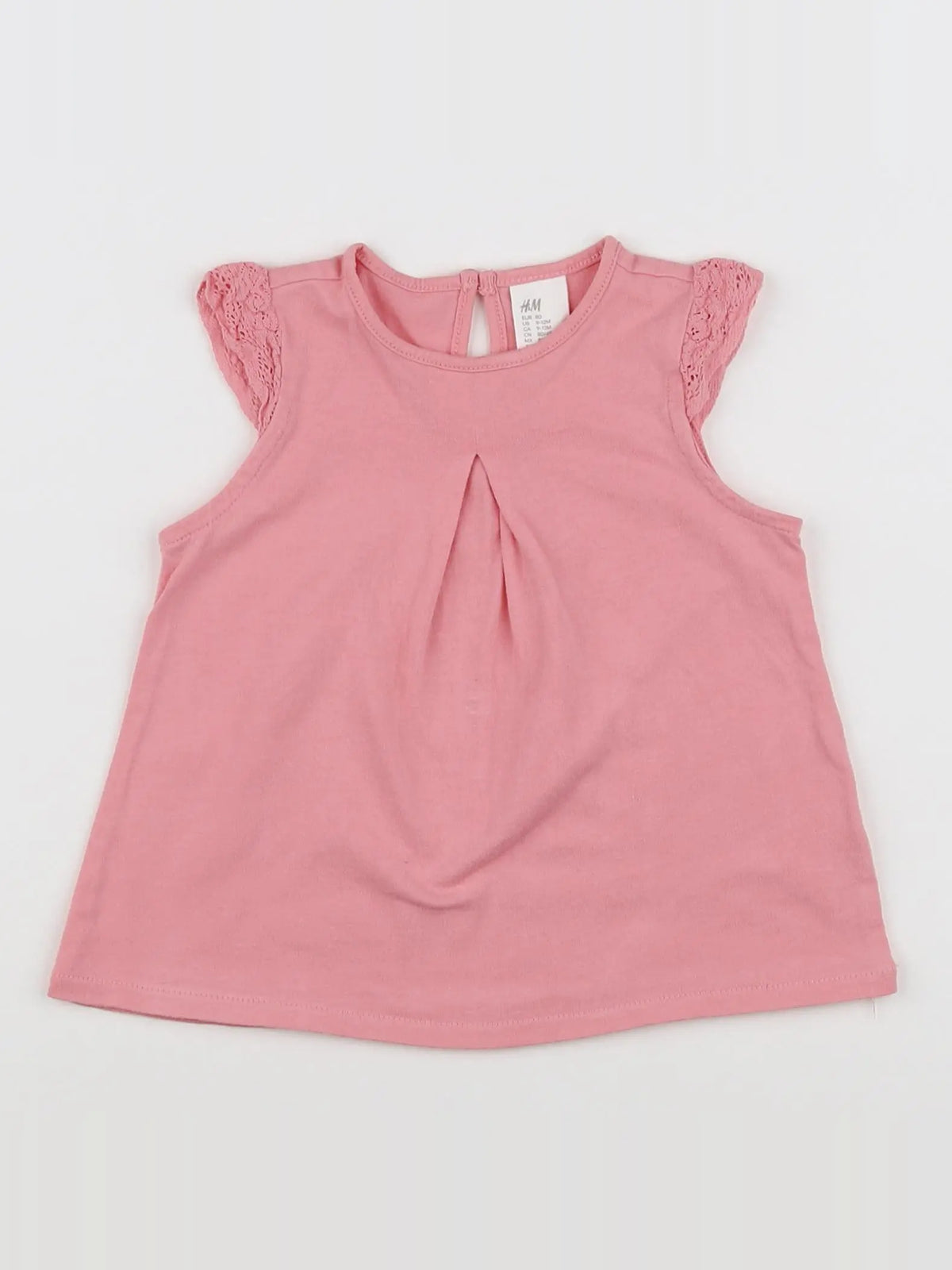 H&M - tee-shirt rose - 9/12 mois