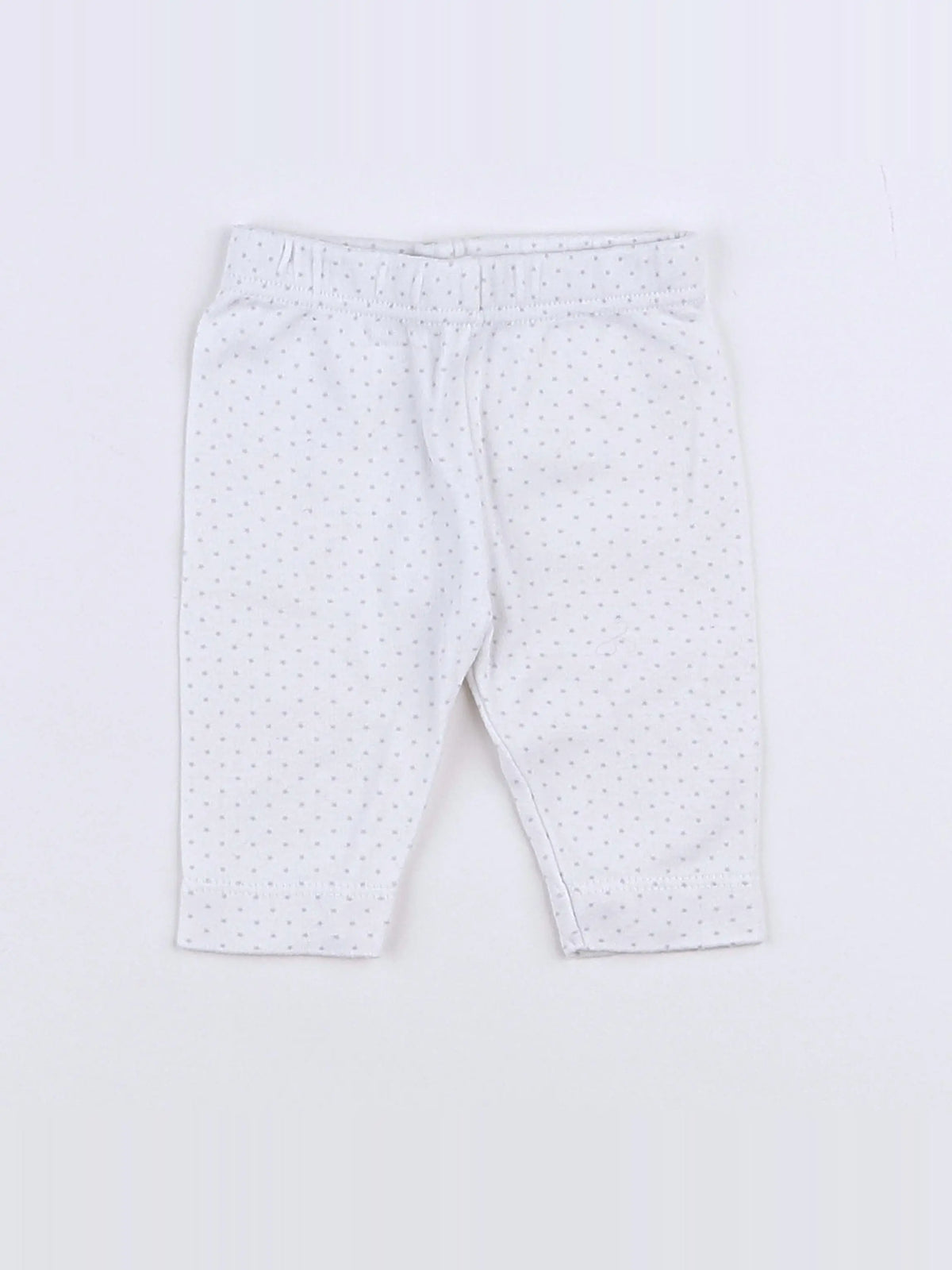 Boutchou - legging blanc, gris - 0 mois