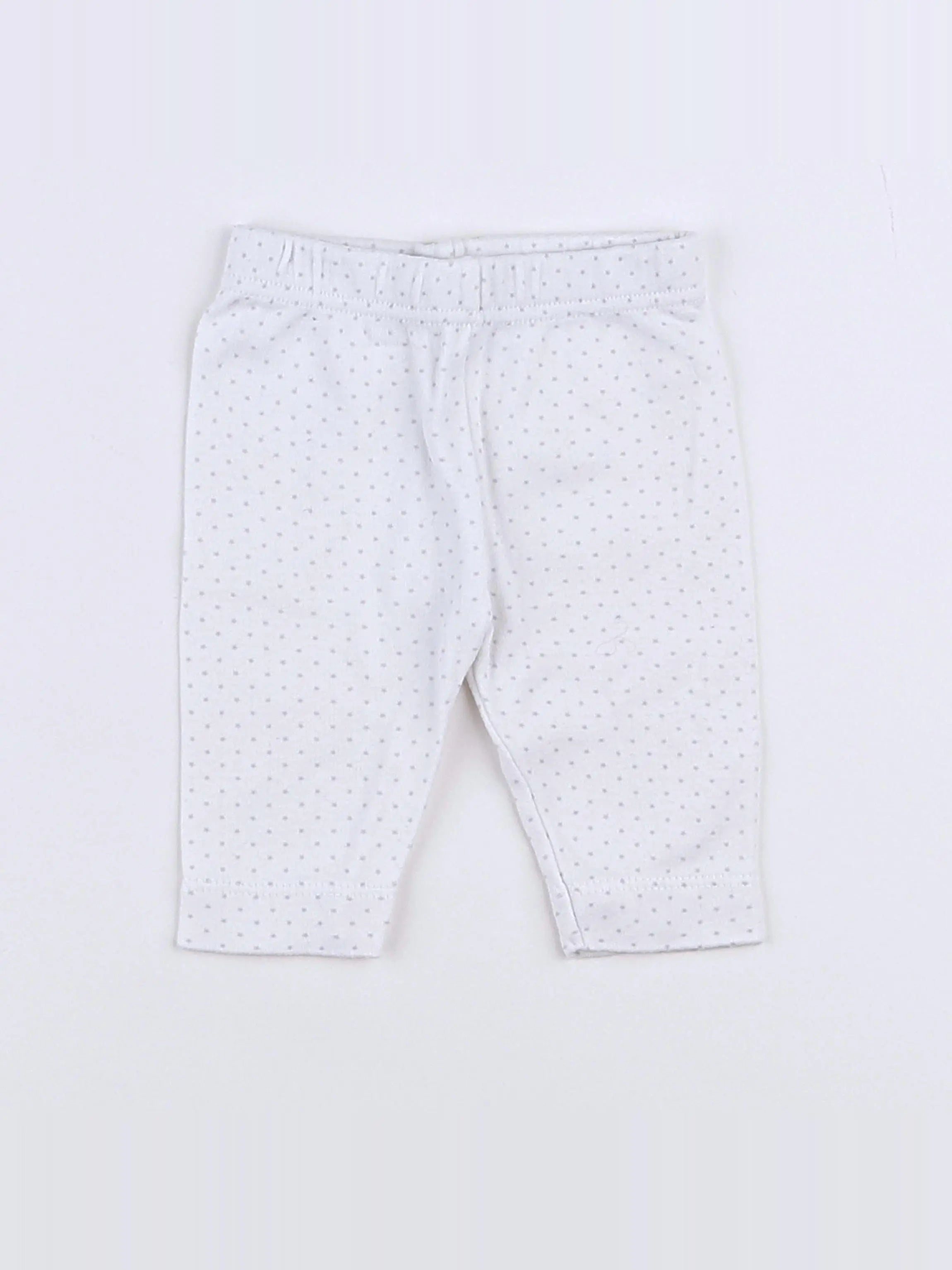 Boutchou - legging blanc, gris - 0 mois