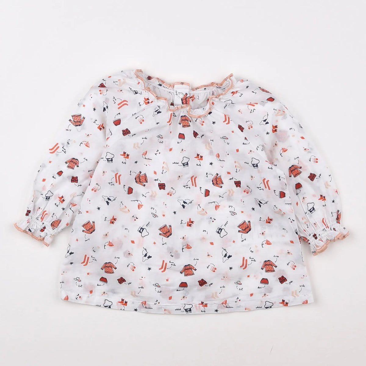 Vertbaudet - blouse blanc - 12 mois
