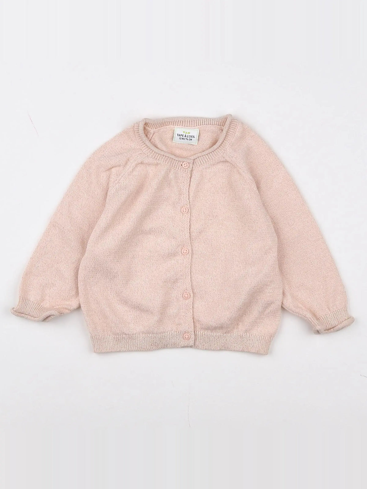 Tape à l'oeil - gilet rose - 12 mois