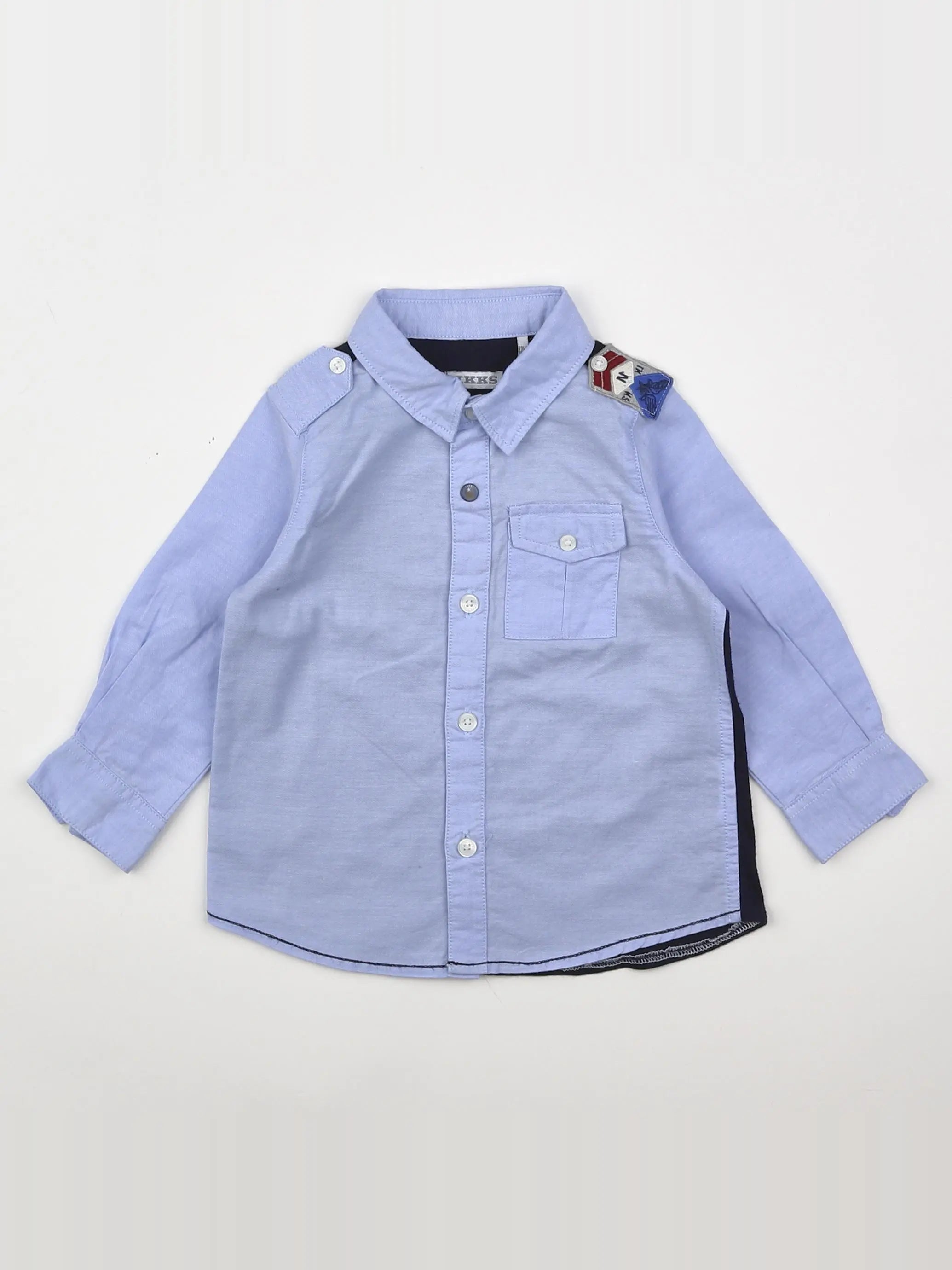 IKKS - chemise bleu - 12 mois