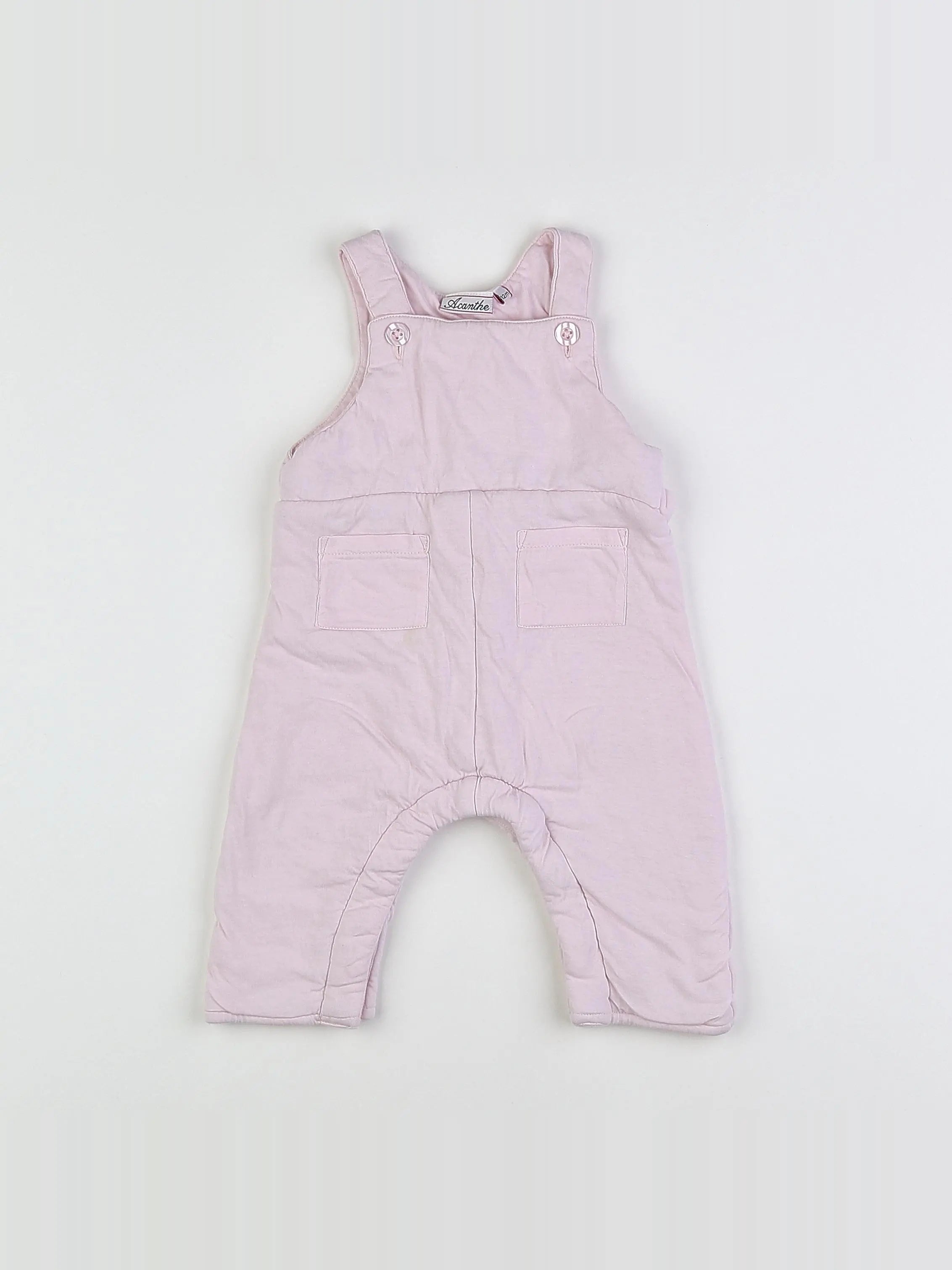 Acanthe - combinaison rose - 12 mois