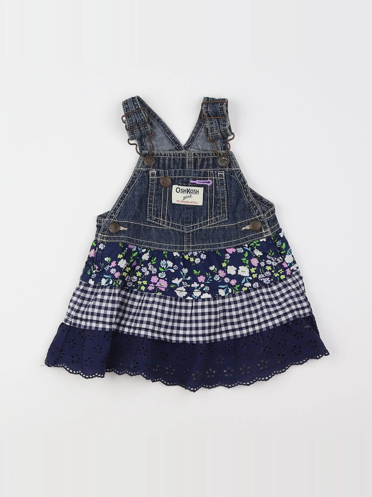 Oshkosh - robe bleu - 9 mois