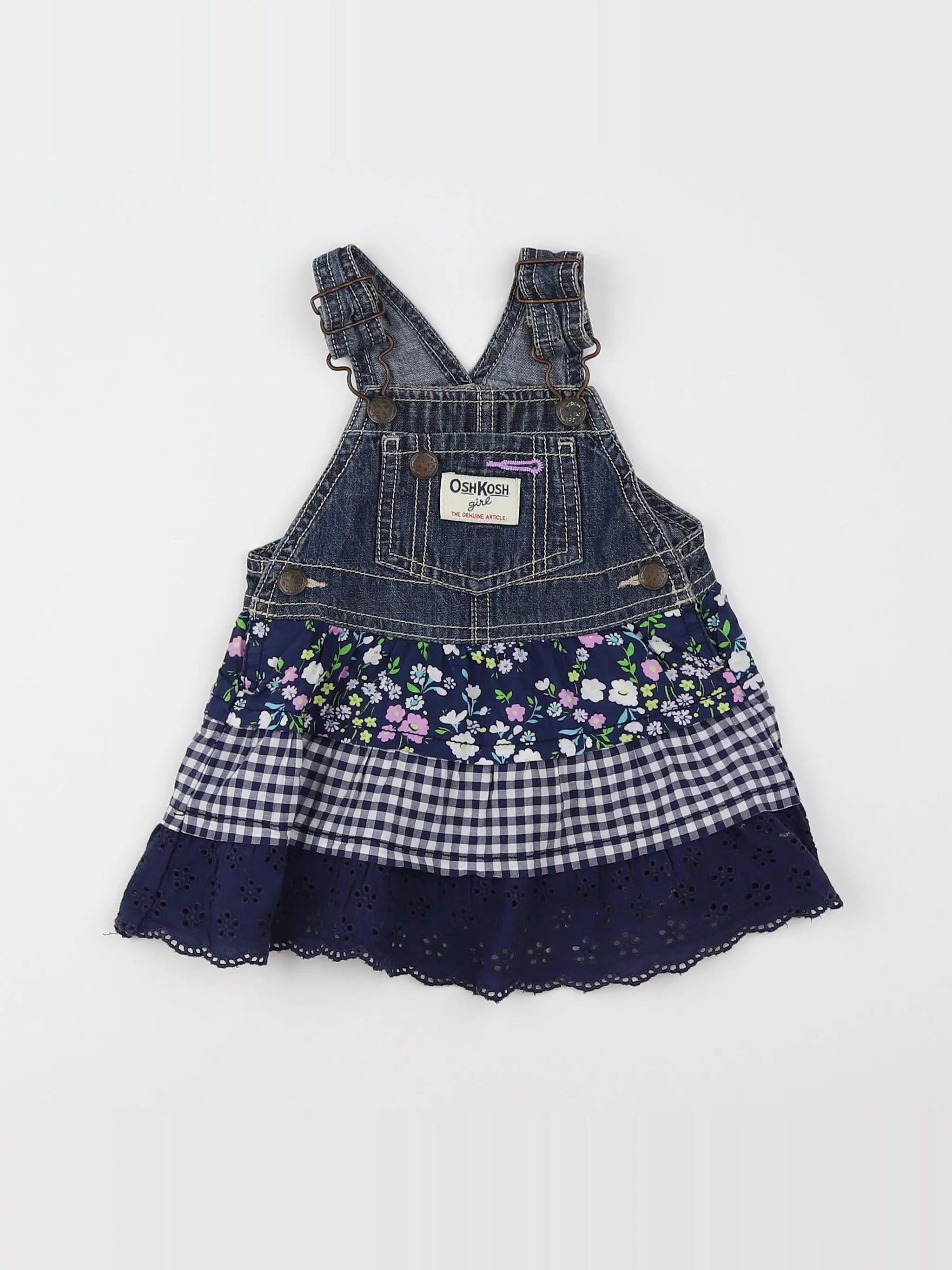 Oshkosh - robe bleu - 9 mois