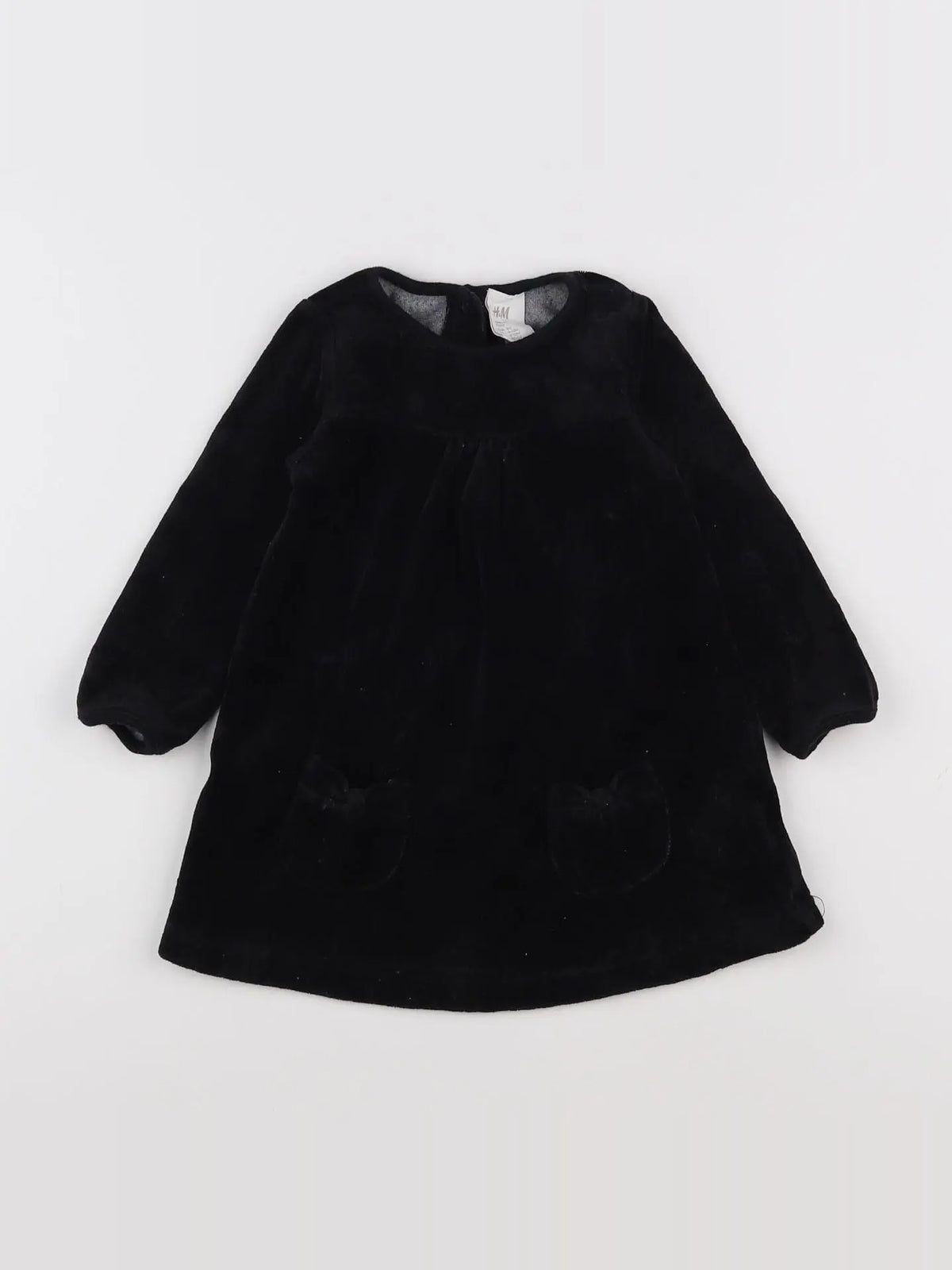 H&M - robe noir - 9/12 mois