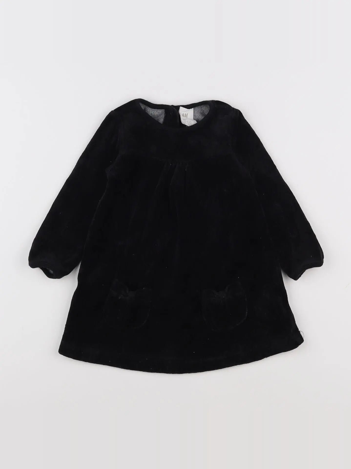 H&M - robe noir - 9/12 mois