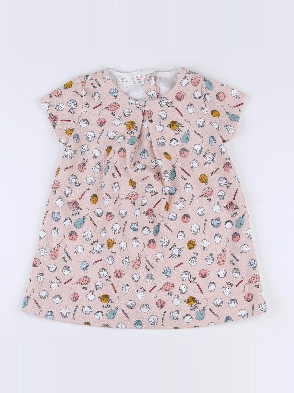 Zara - robe rose - 12/18 mois