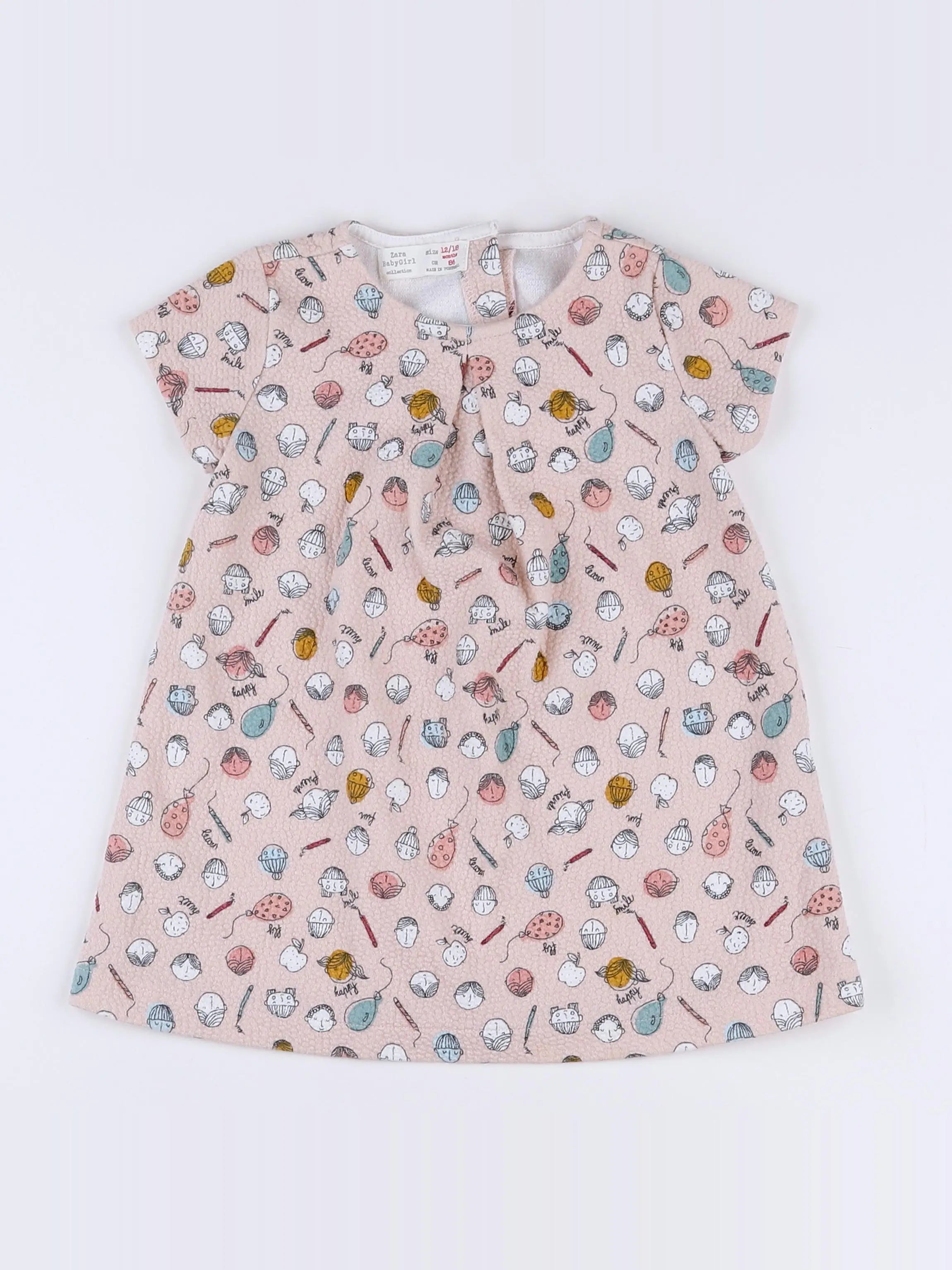 Zara - robe rose - 12/18 mois
