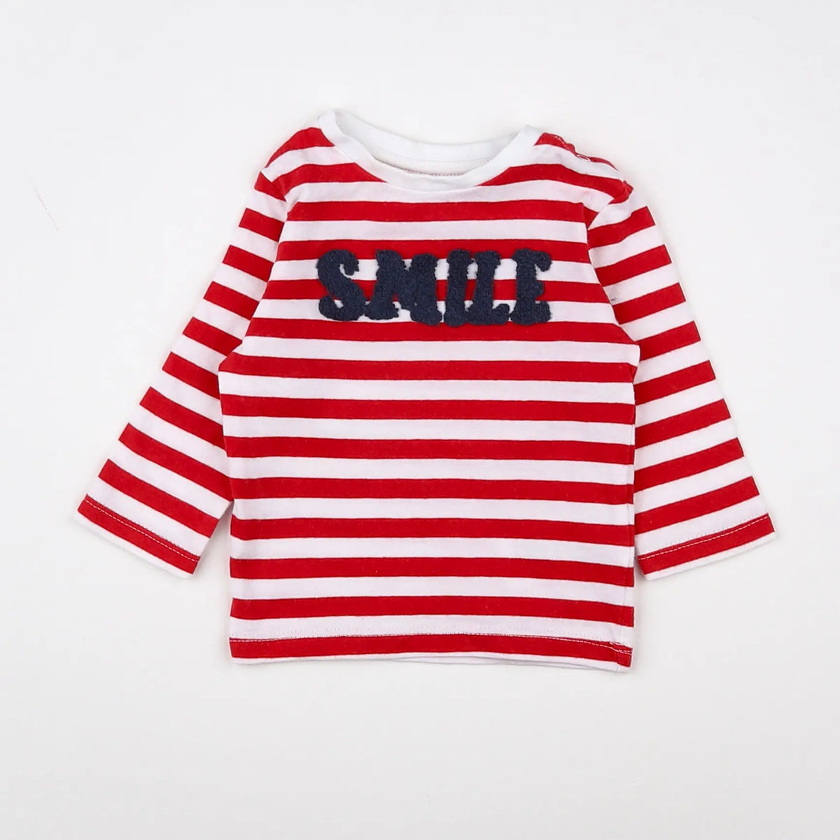 Vertbaudet - tee-shirt rouge, blanc - 3 mois