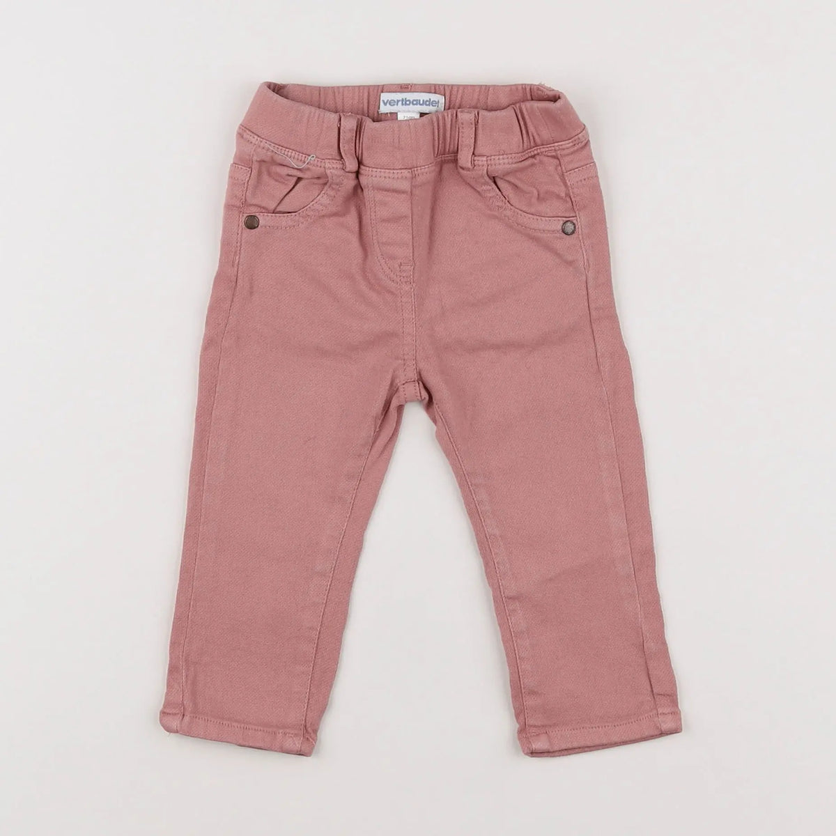 Vertbaudet - pantalon rose - 9 mois