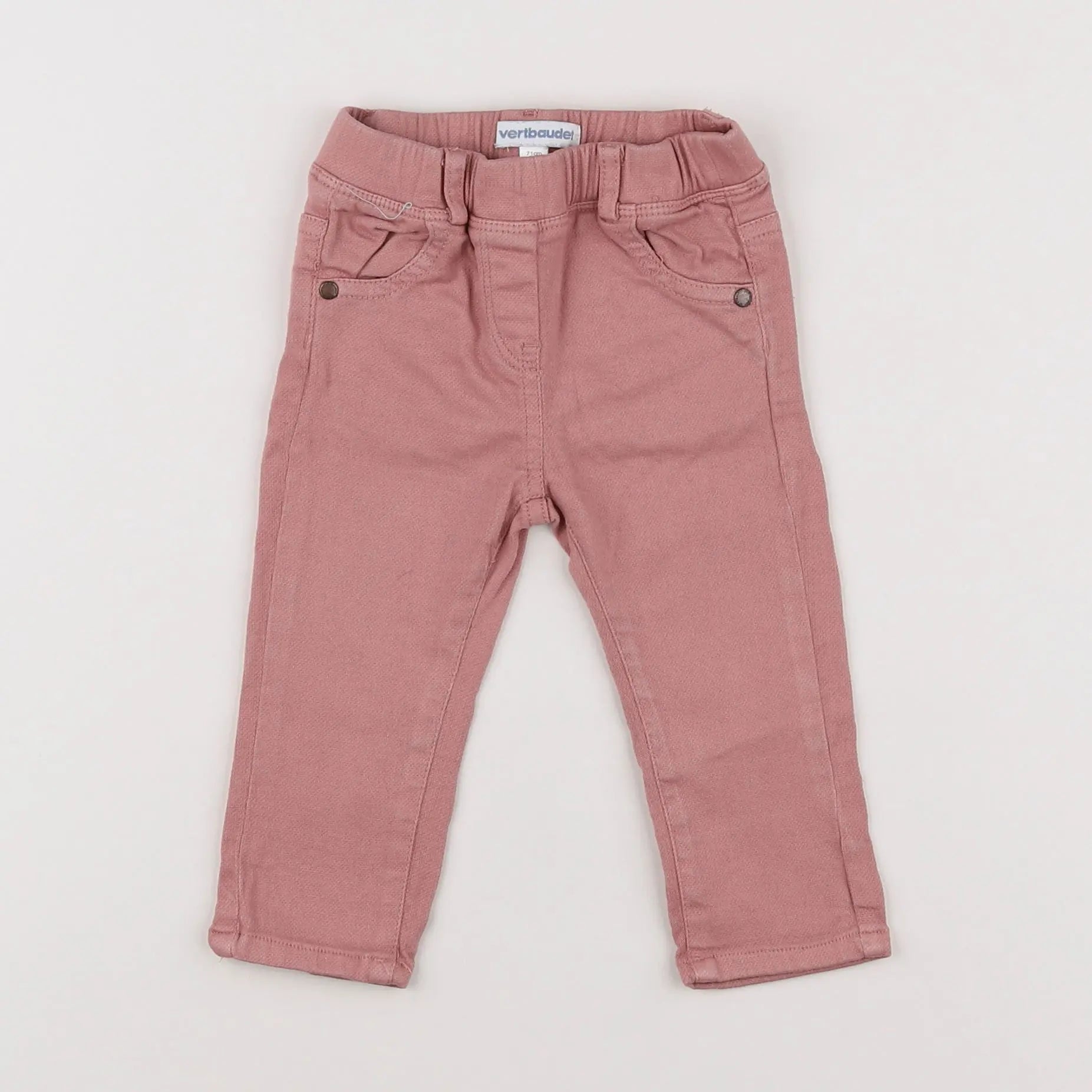 Vertbaudet - pantalon rose - 9 mois