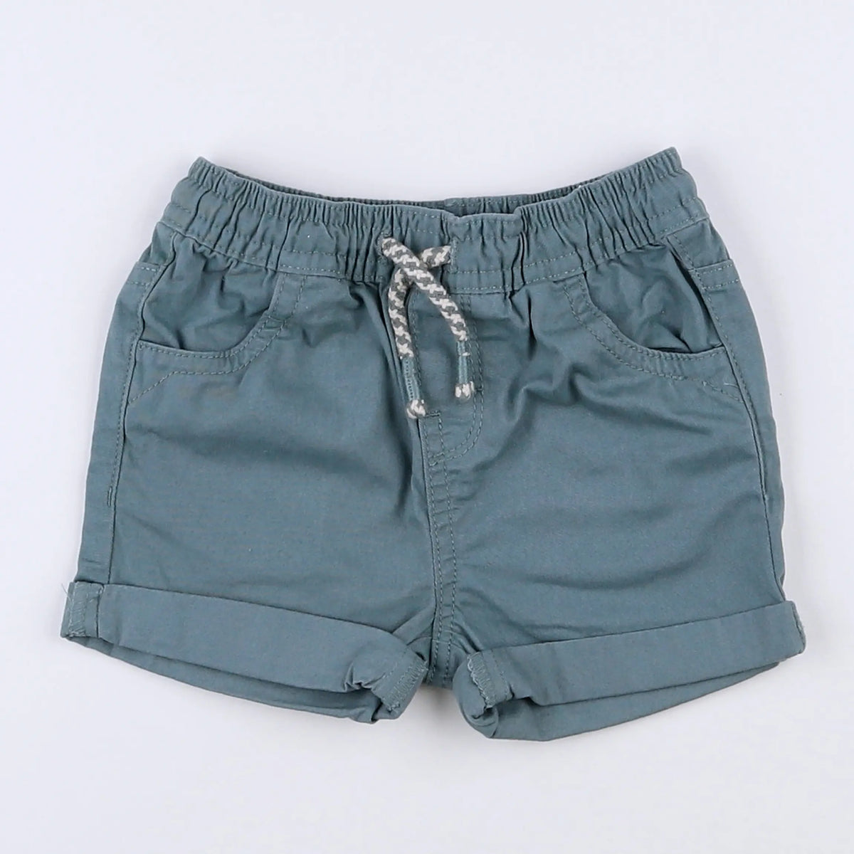 Vertbaudet - short coton vert - 12 mois