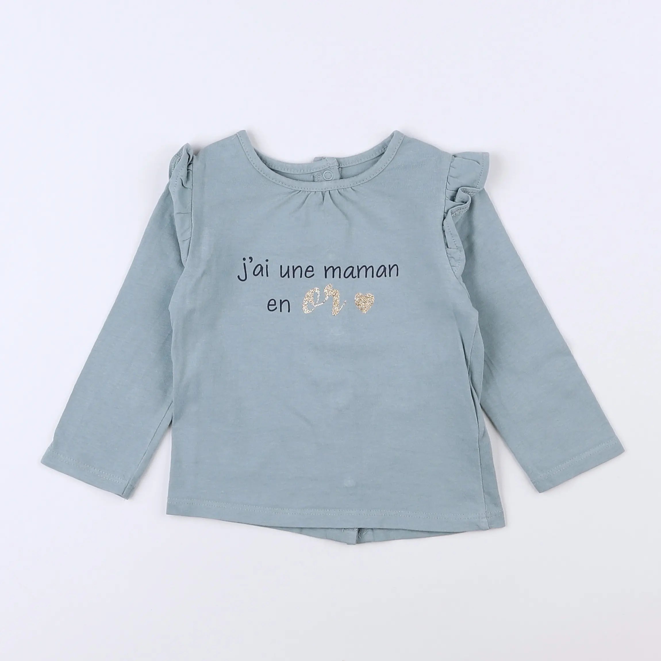 Vertbaudet - tee-shirt vert - 9 mois