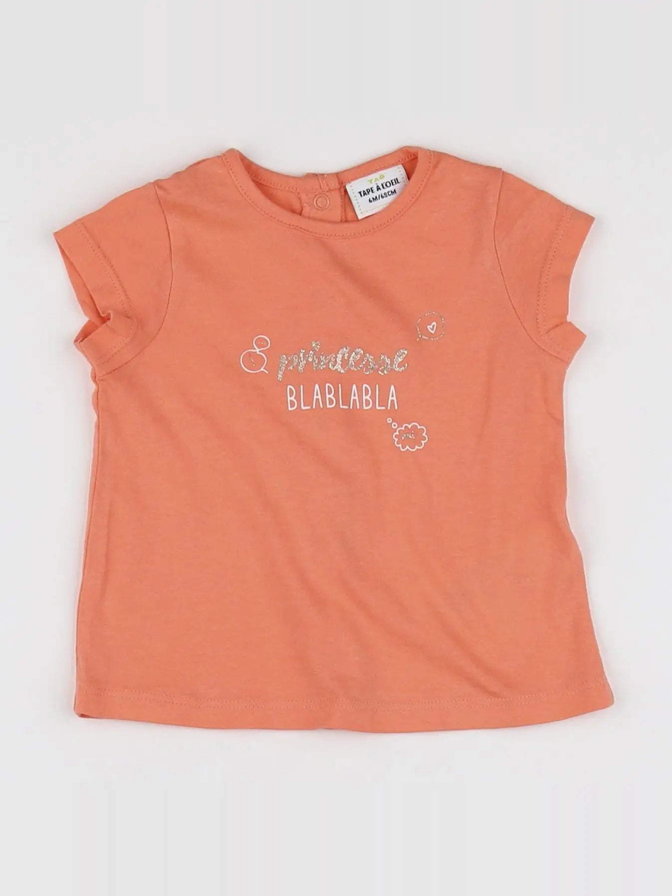 Tape à l'oeil - tee-shirt orange - 6 mois