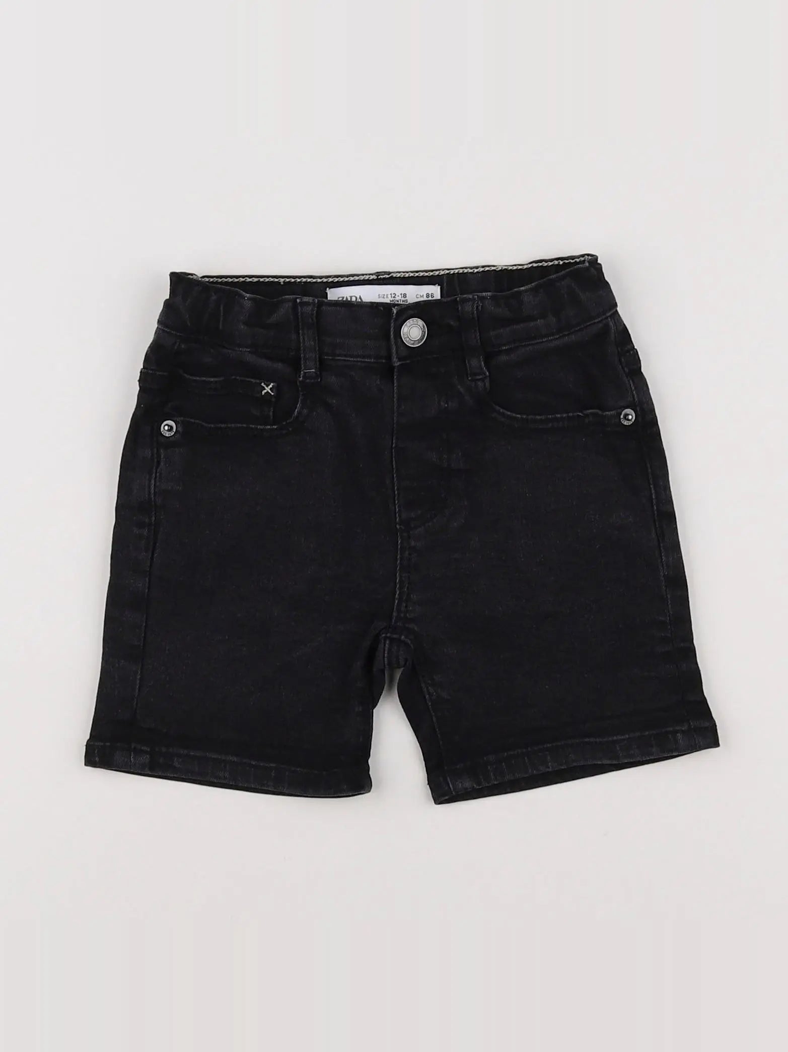 Zara - short noir - 12/18 mois