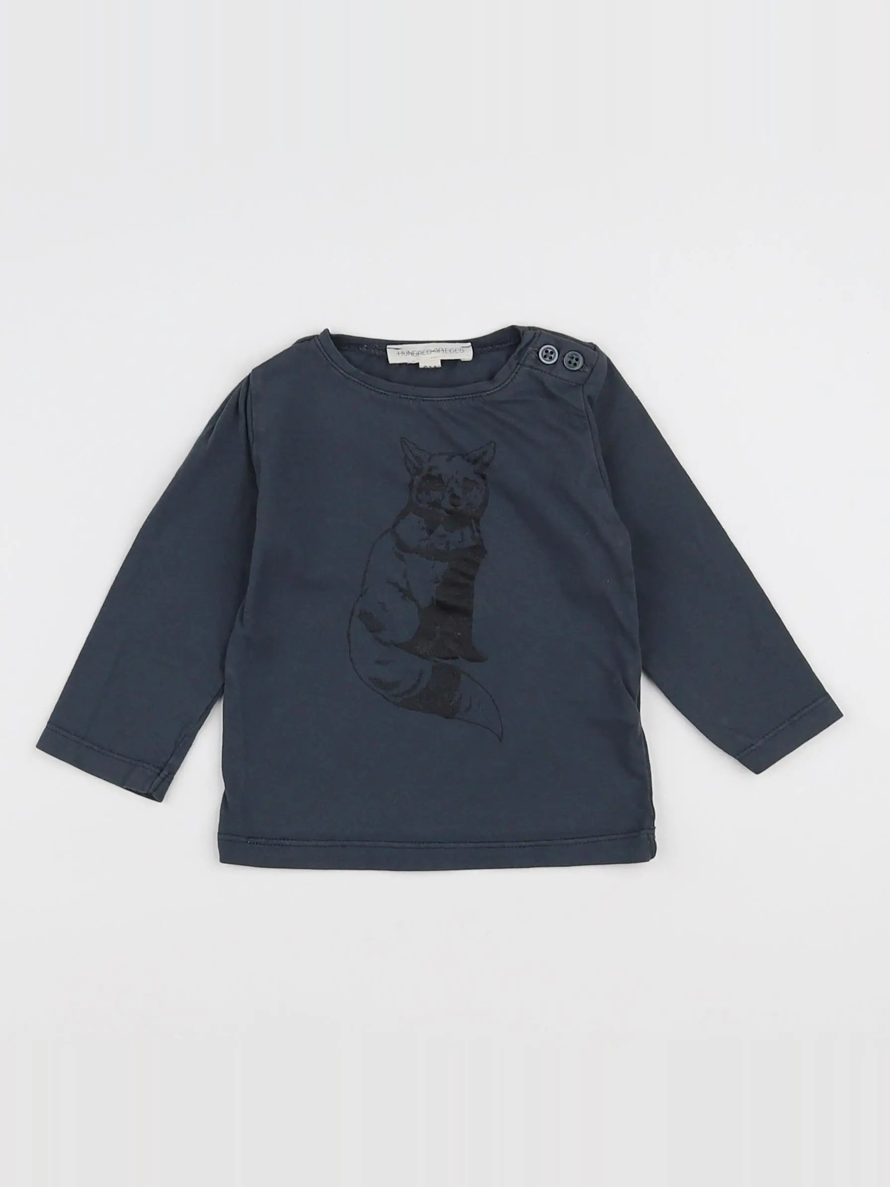 Hundred Pieces - tee-shirt gris - 6 mois