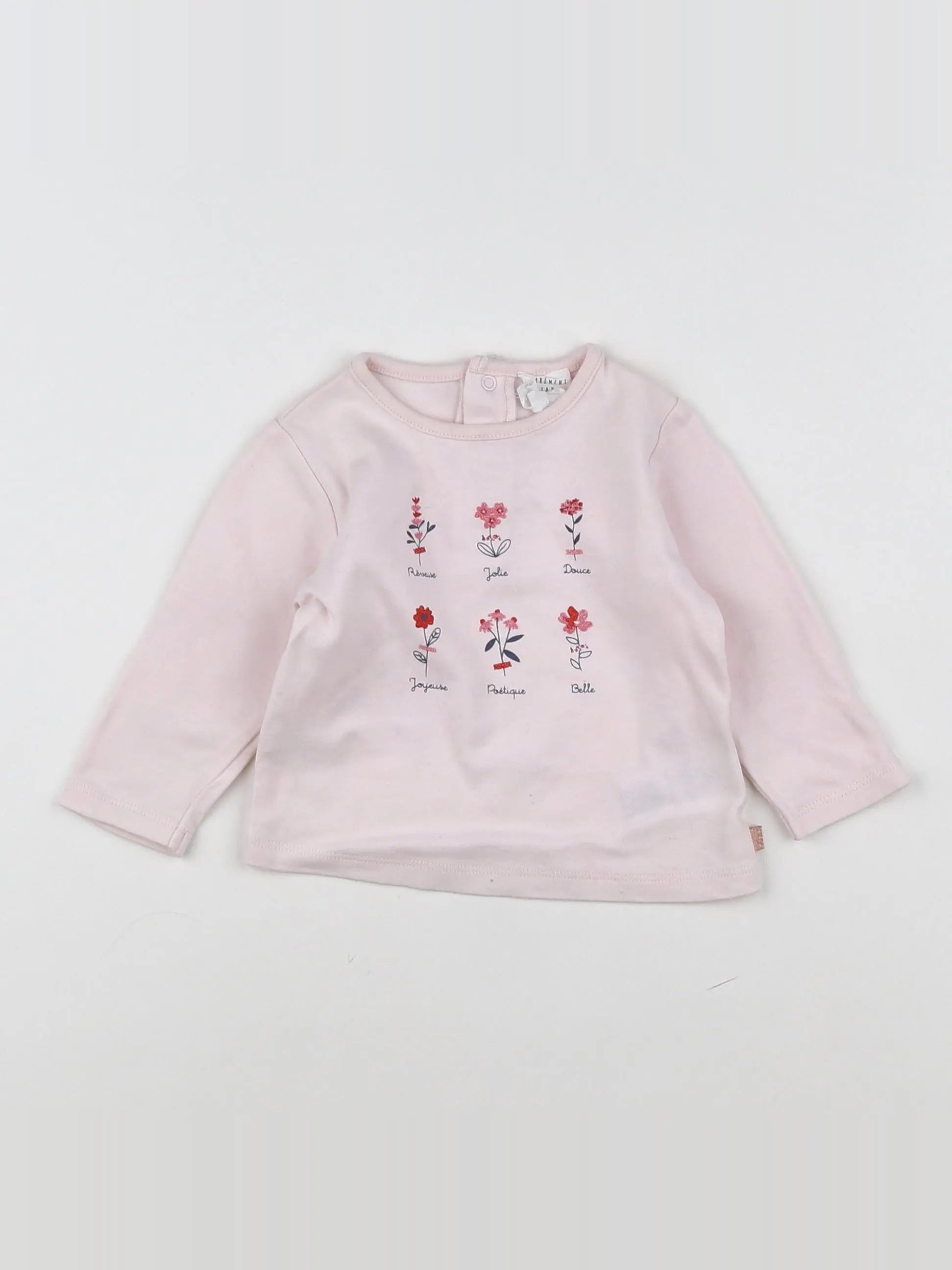 Carrément Beau - tee-shirt rose - 9 mois