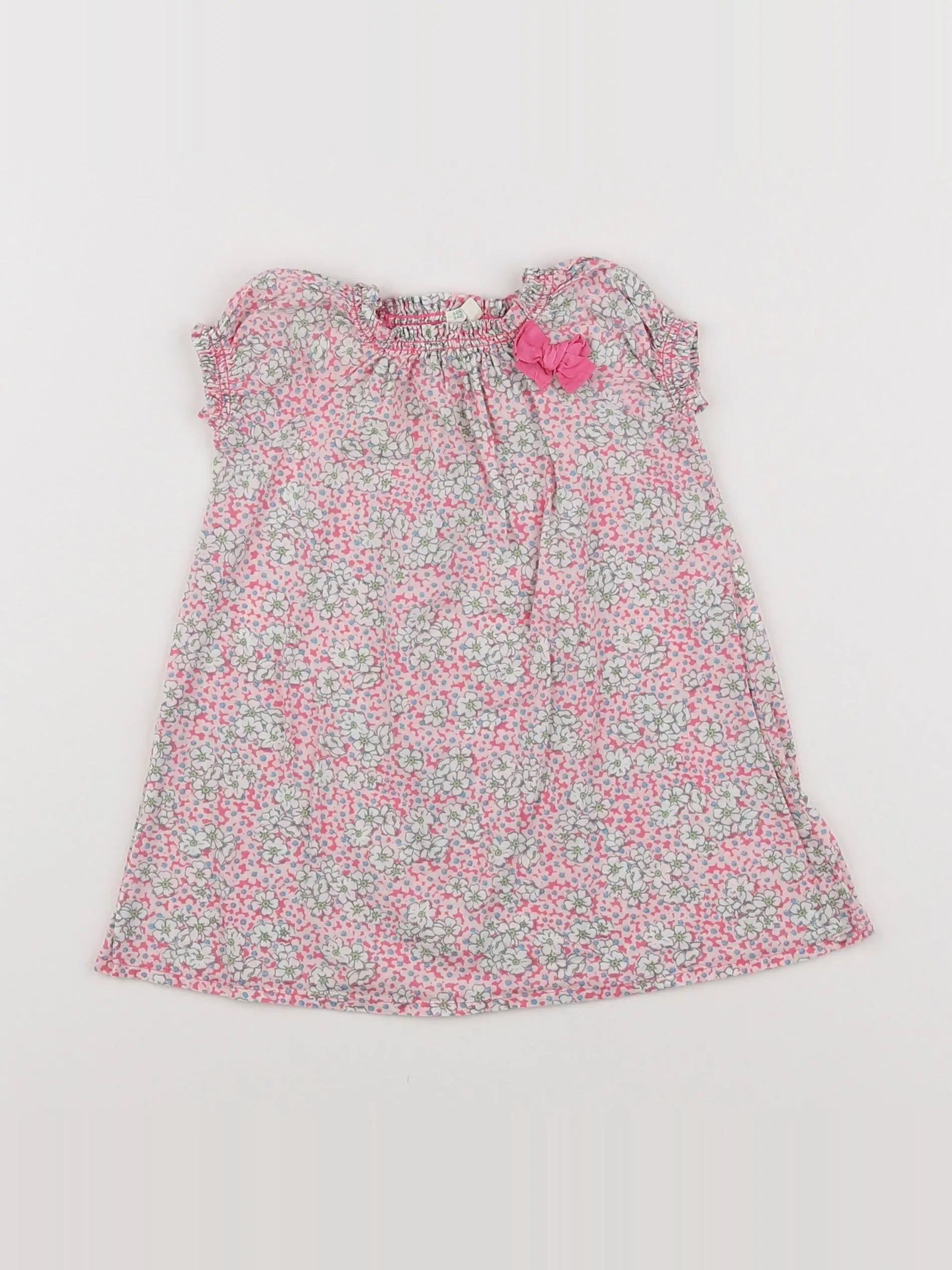 Benetton - robe rose - 3/6 mois