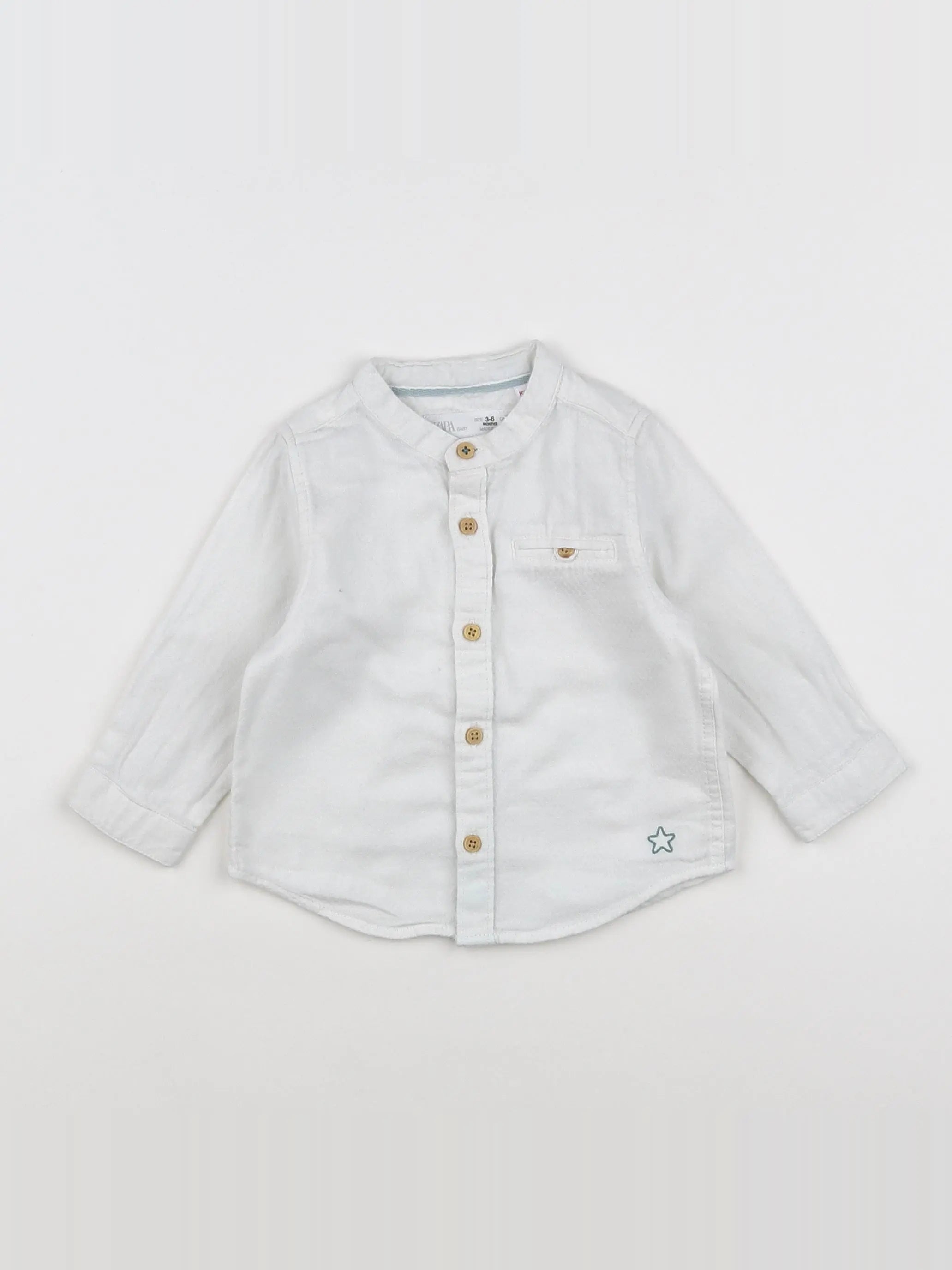 Zara - chemise blanc - 3/6 mois