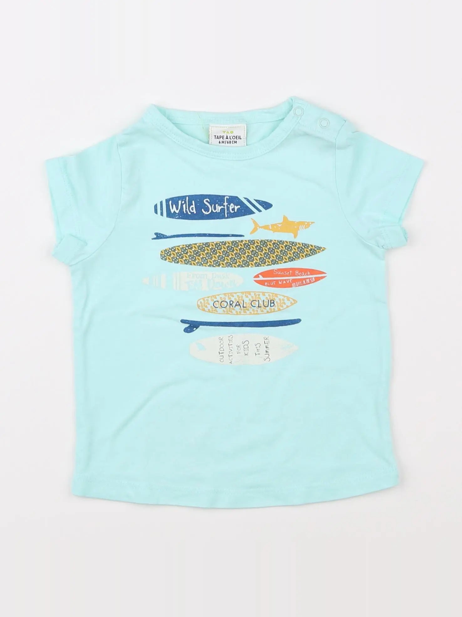 Tape à l'oeil - tee-shirt bleu - 6 mois