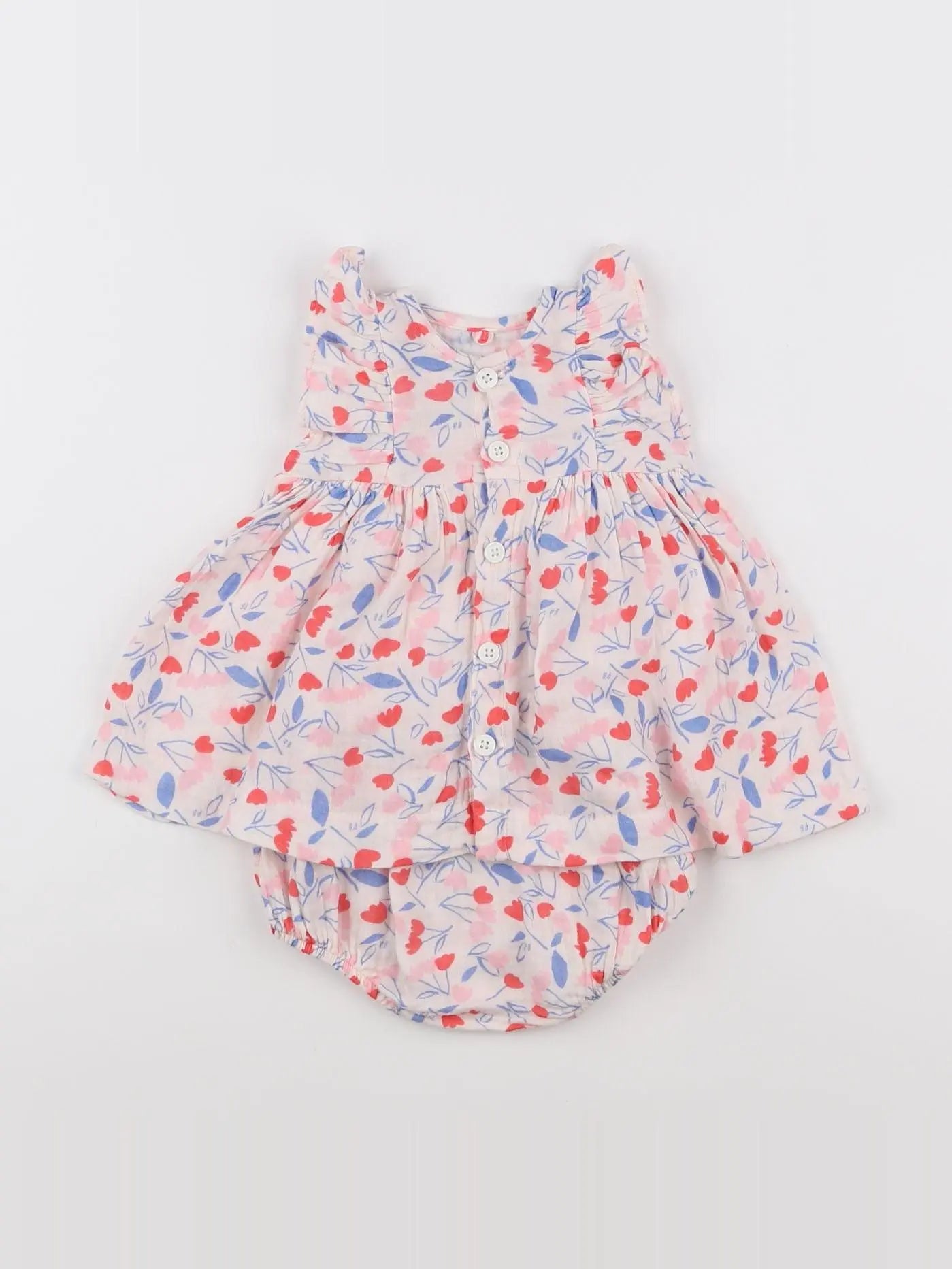 Petit Bateau - robe multicolore - 3 mois