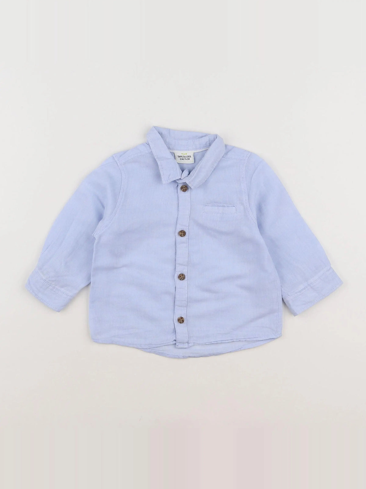 Tape à l'oeil - chemise bleu - 12 mois