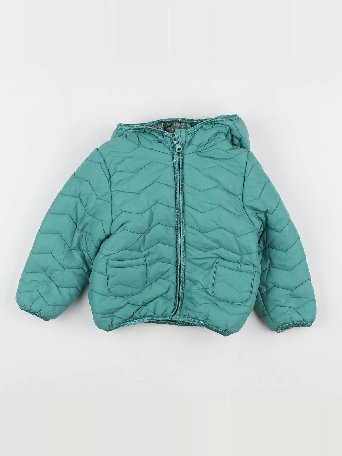 Tape à l'oeil - doudoune réversible vert - 18 mois