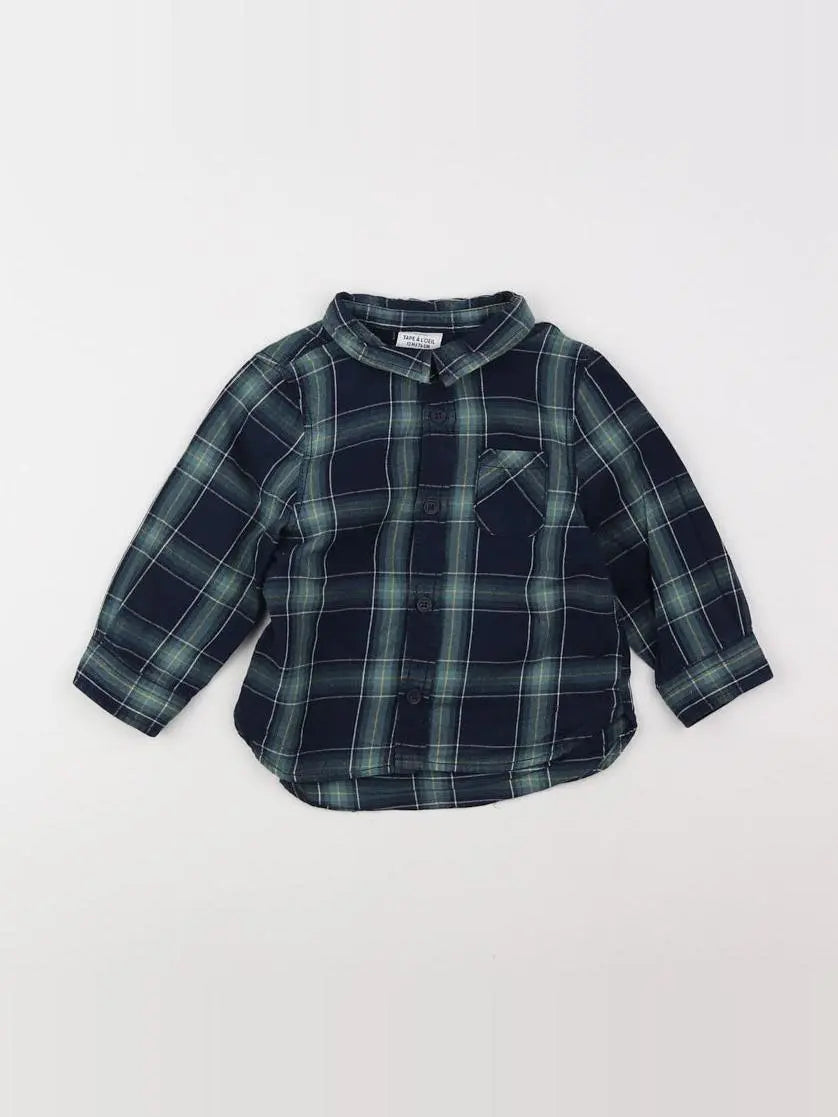 Tape à l'oeil - chemise bleu - 12 mois