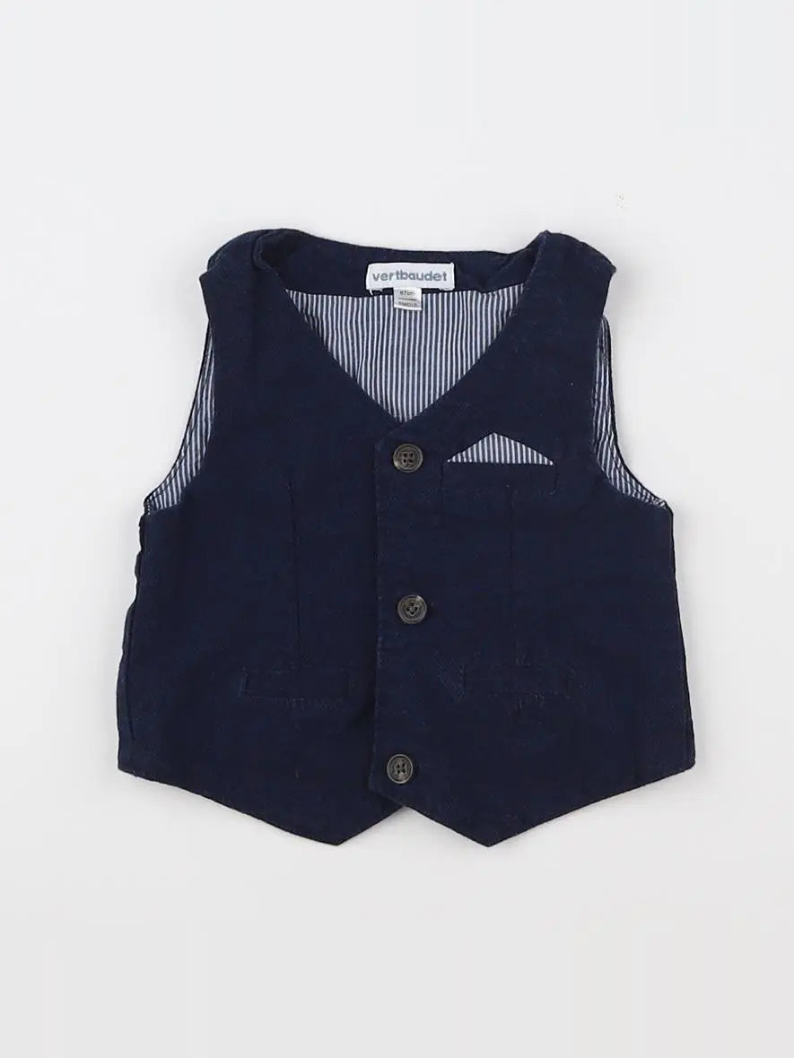 Vertbaudet - veste bleu - 6 mois