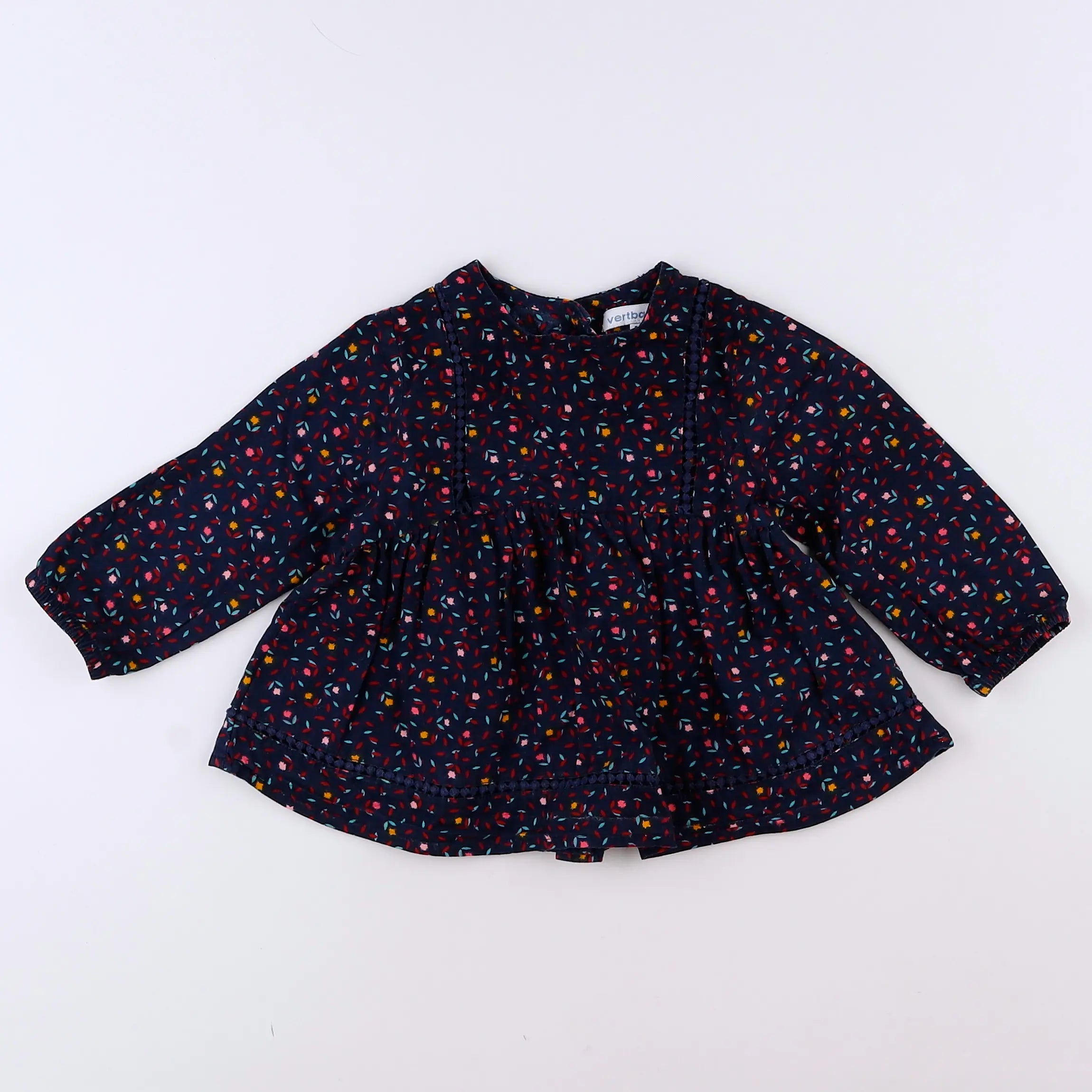 Vertbaudet - blouse bleu - 12 mois