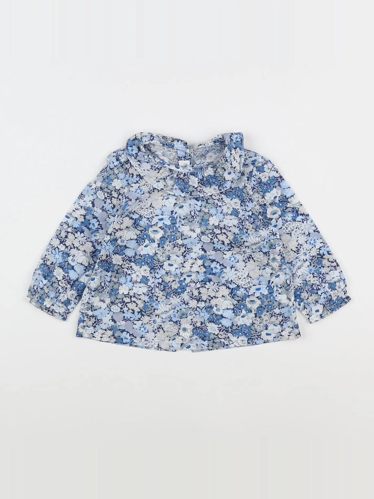 Marie Puce - blouse bleu - 12 mois