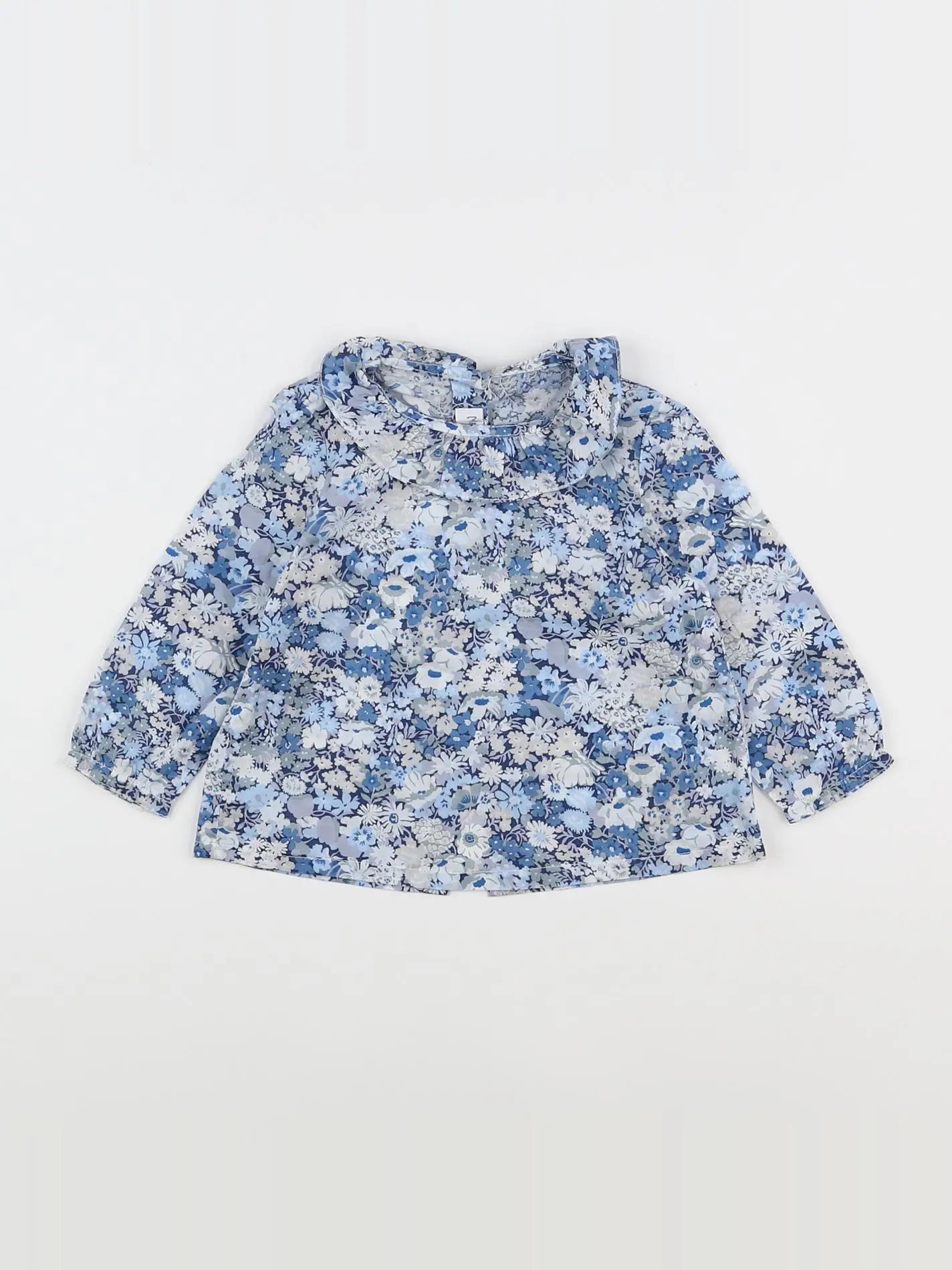 Marie Puce - blouse bleu - 12 mois