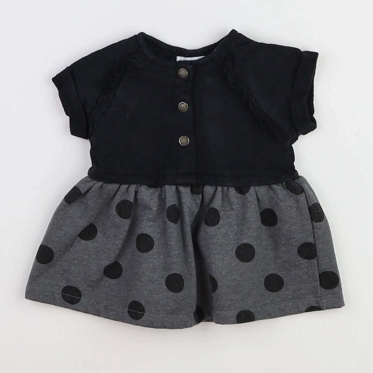 Vertbaudet - robe gris - 3 mois