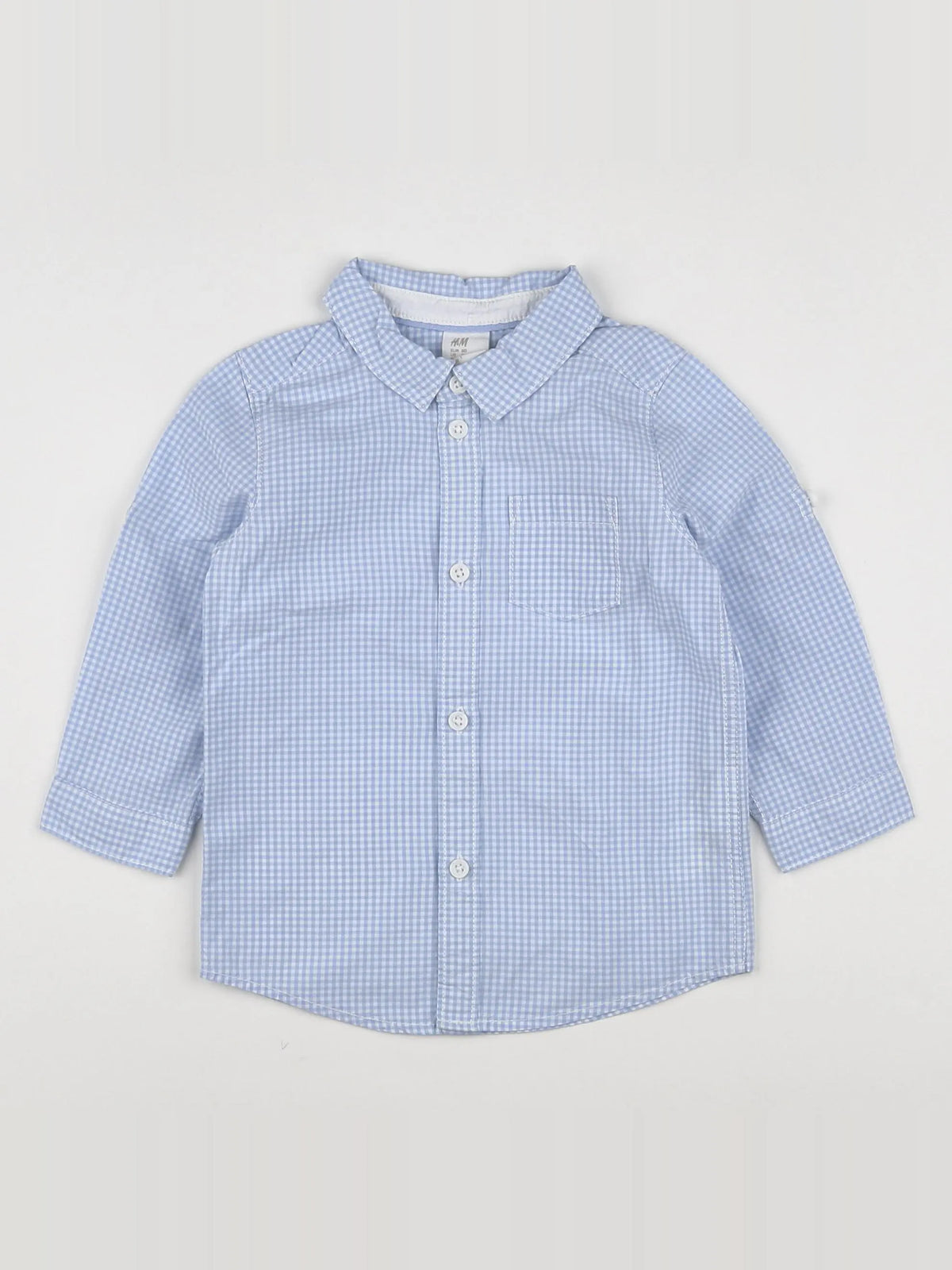 H&M - chemise bleu - 9/12 mois