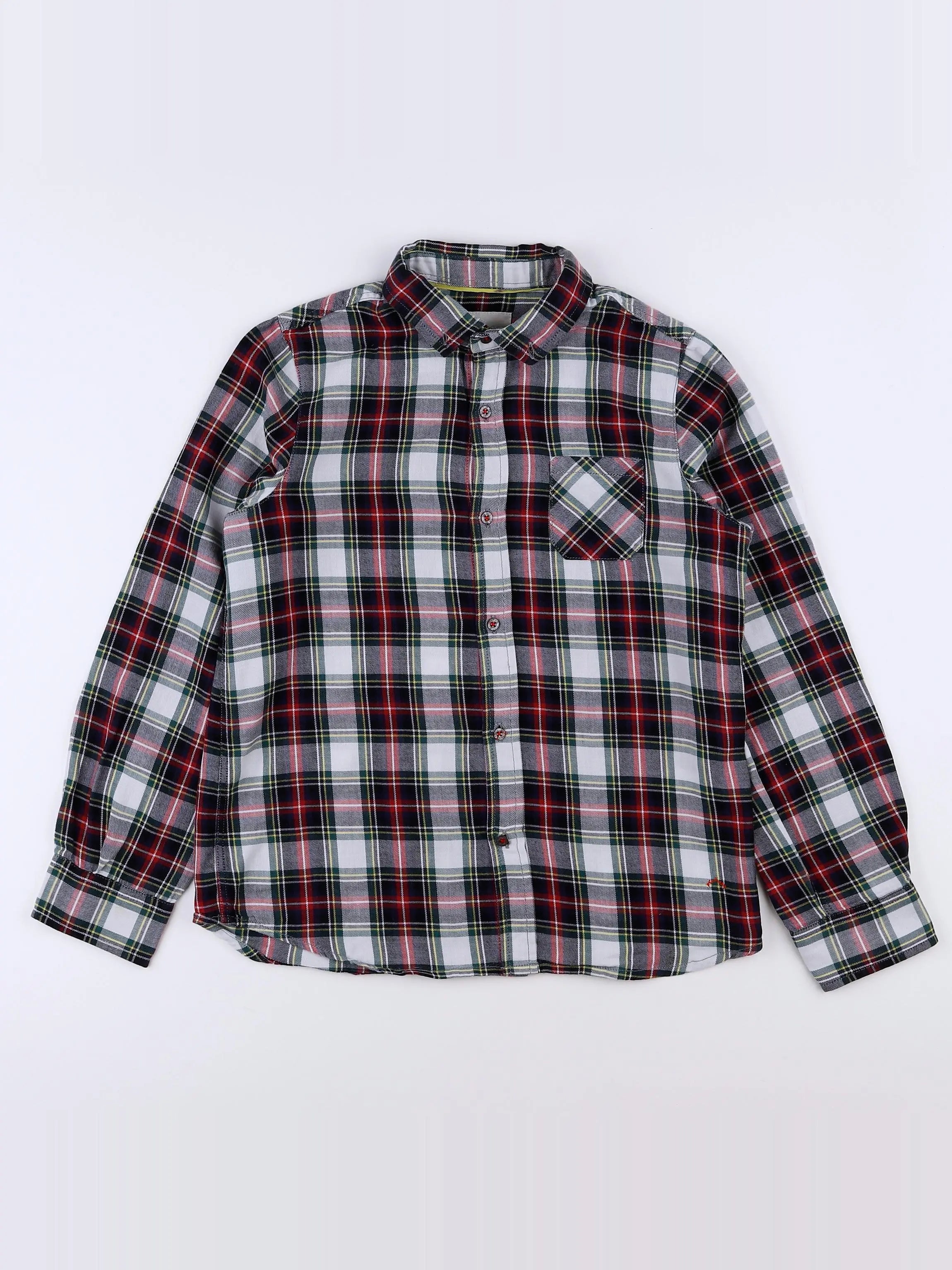 Nanos baby - chemise blanc, bleu, rouge - 10 ans