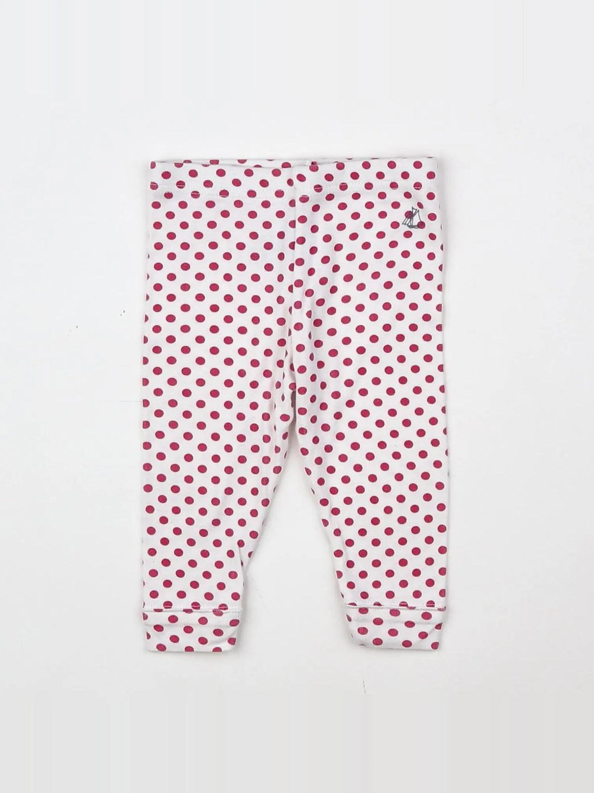 Petit Bateau - legging blanc, rose - 6 mois