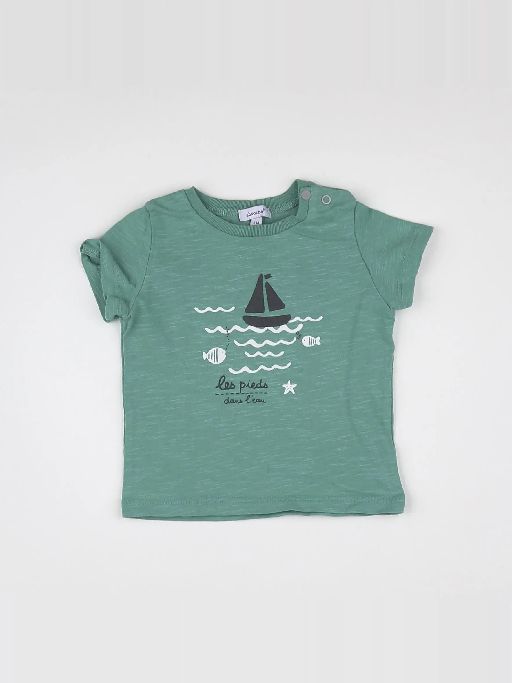 Absorba - tee-shirt vert - 6 mois