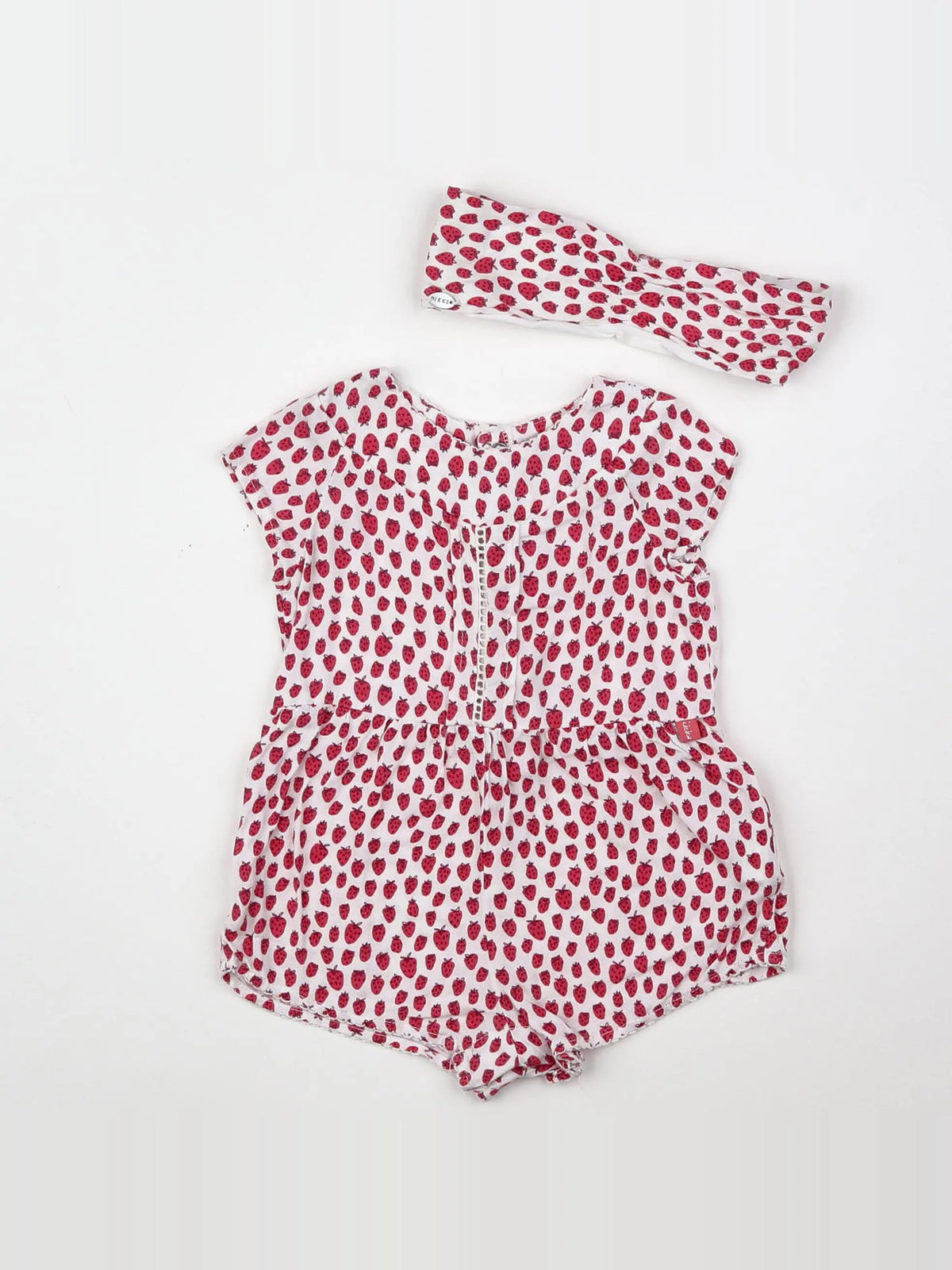 IKKS - combinaison blanc, rose - 6 mois