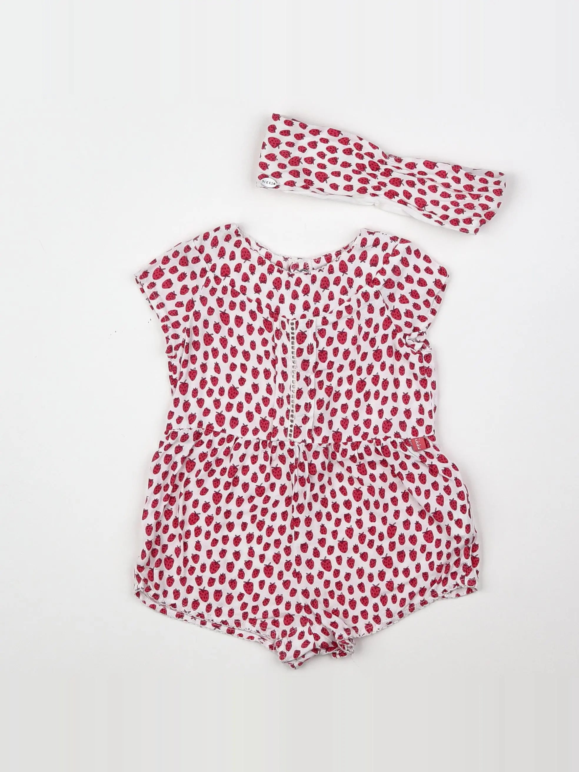 IKKS - combinaison blanc, rose - 6 mois