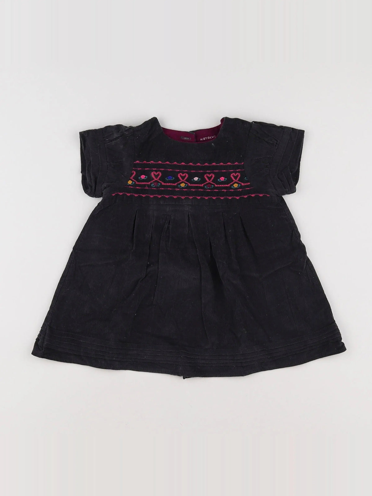 Natalys - robe taupe, multicolore - 9 mois