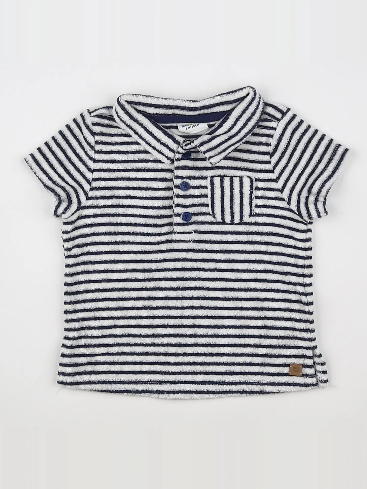 Tape à l'oeil - polo bleu, blanc - 6 mois