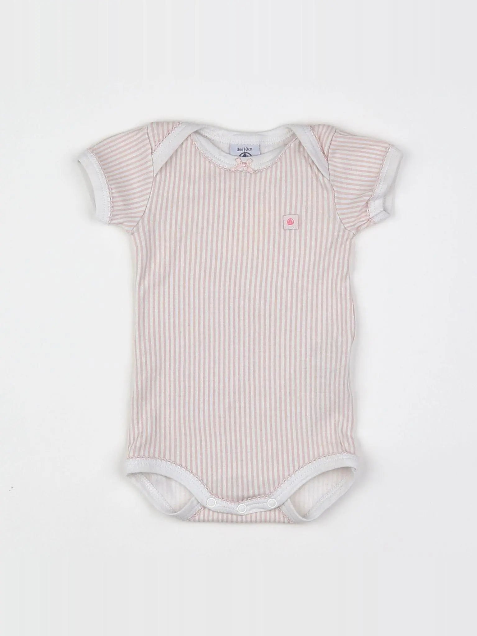 Petit Bateau - body rose - 3 mois