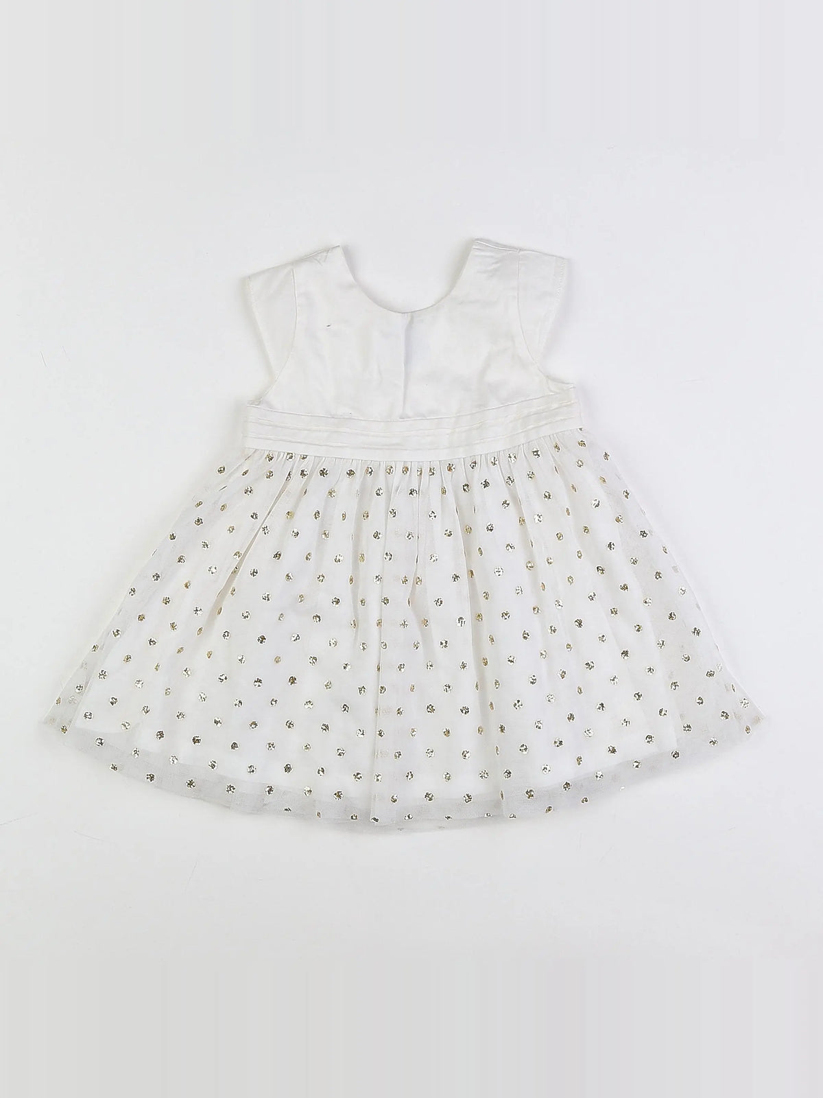 Petit Bateau - robe blanc - 12 mois