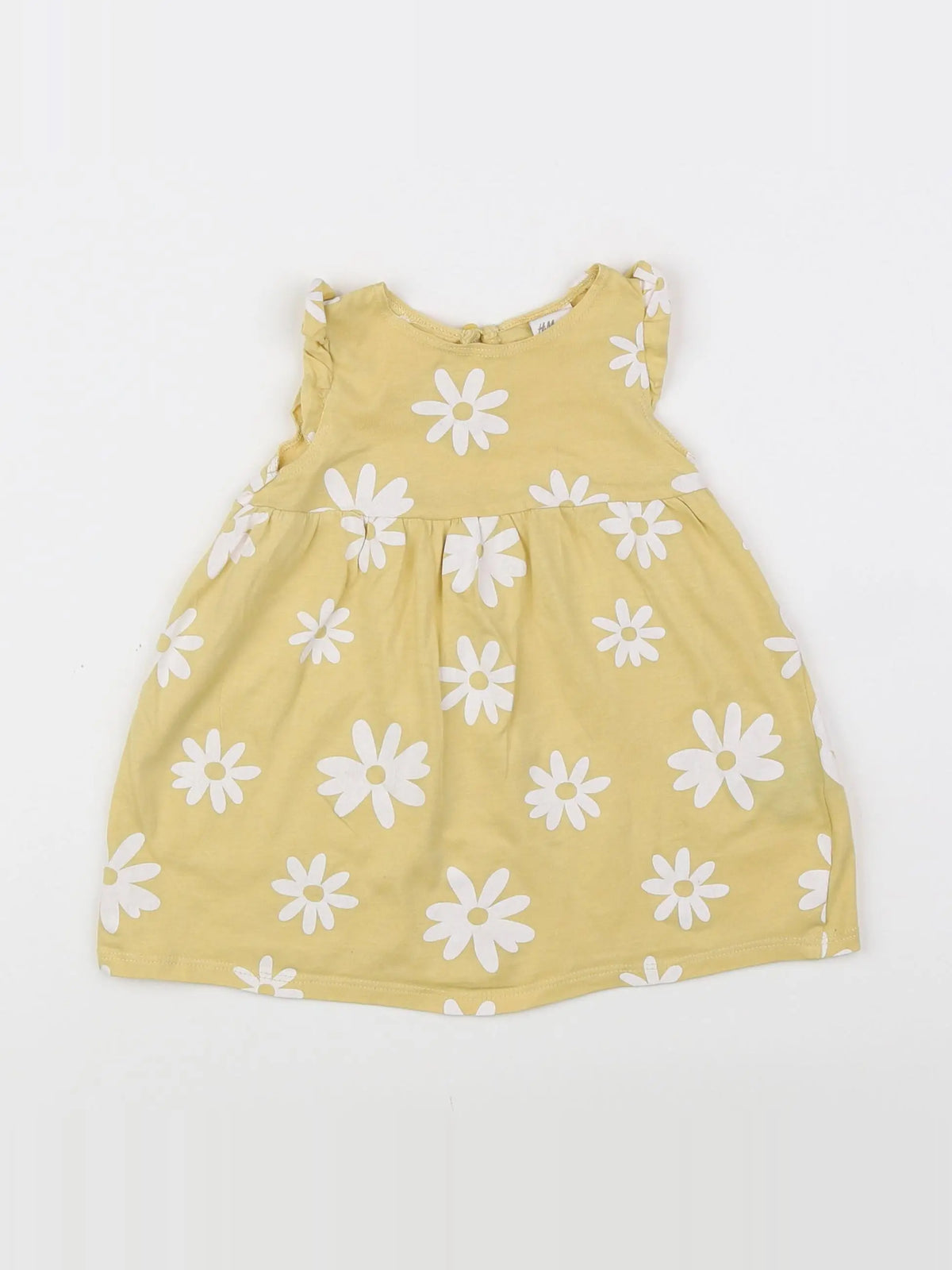 H&M - robe blanc, jaune - 6/9 mois
